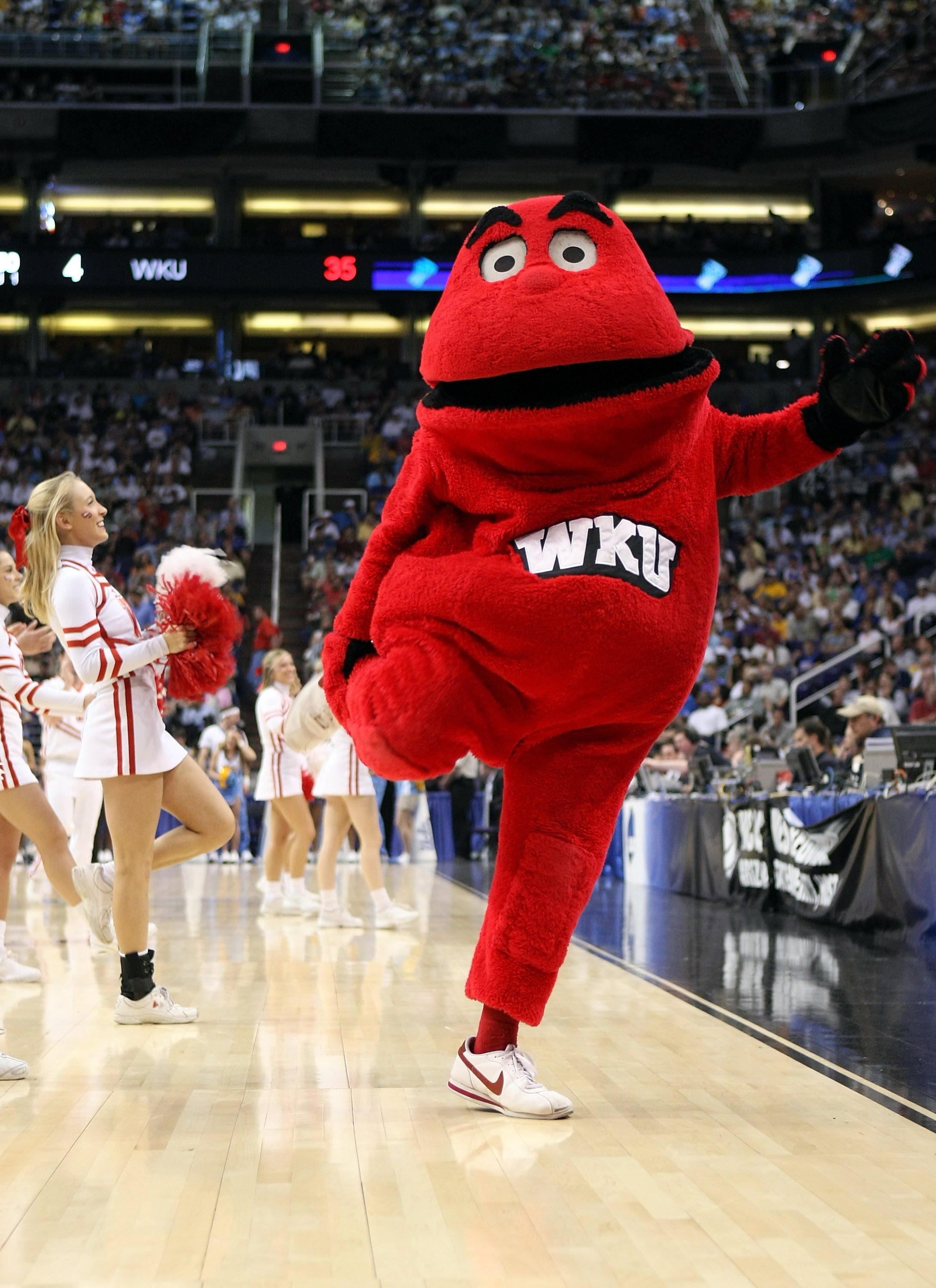 PHOENIX - MARCH 27:  The Western Kentucky Hilltoppers mascot attends the West Regional Sweet 16 game against the UCLA Bruins at the U.S. Airways Center on March 27, 2008 in Phoenix, Arizona.  (Photo by Stephen Dunn/Getty Images)