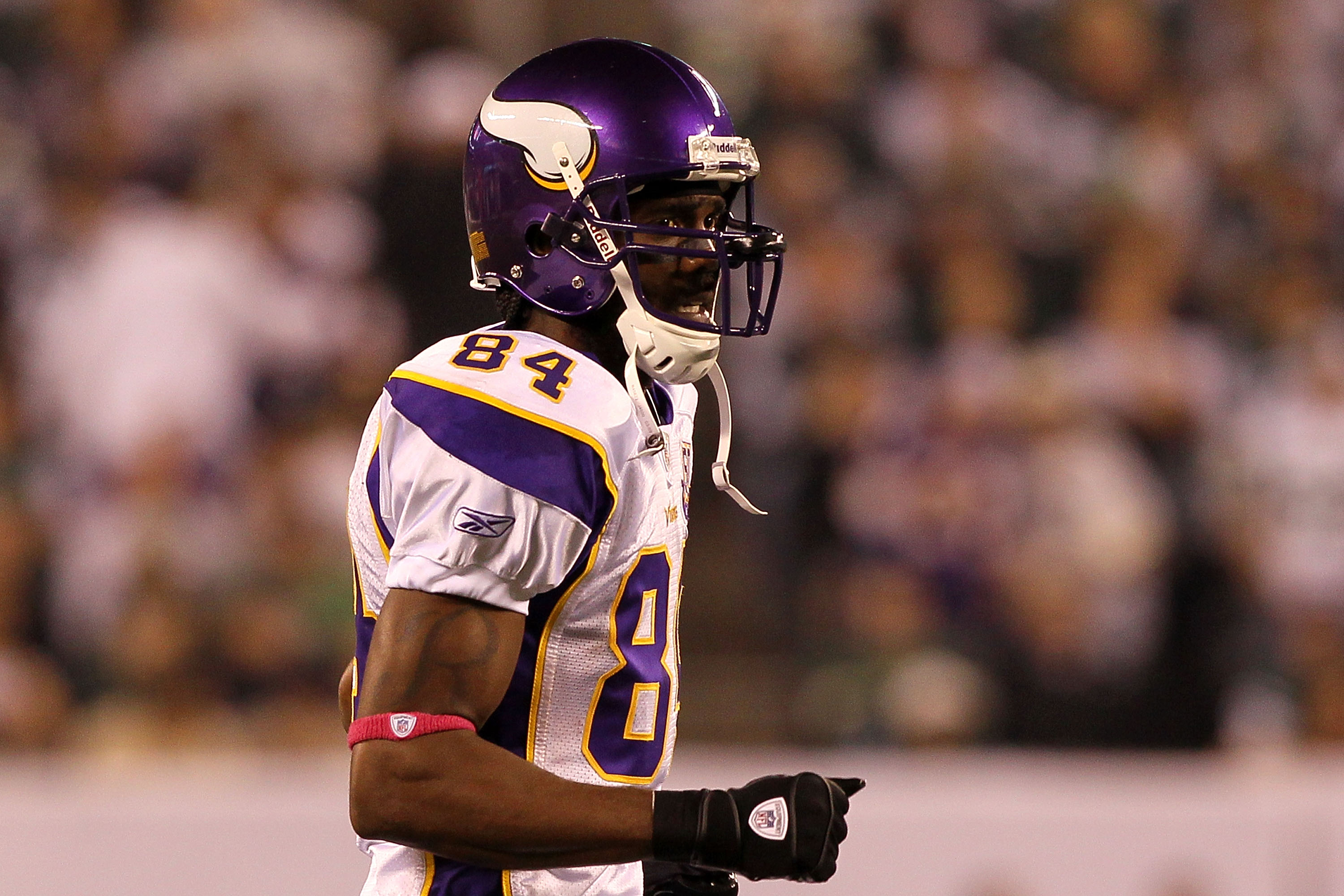 Photo: Minnesota Vikings Randy Moss at New Meadowlands Stadium in New Jersey  - NYP20101011102 