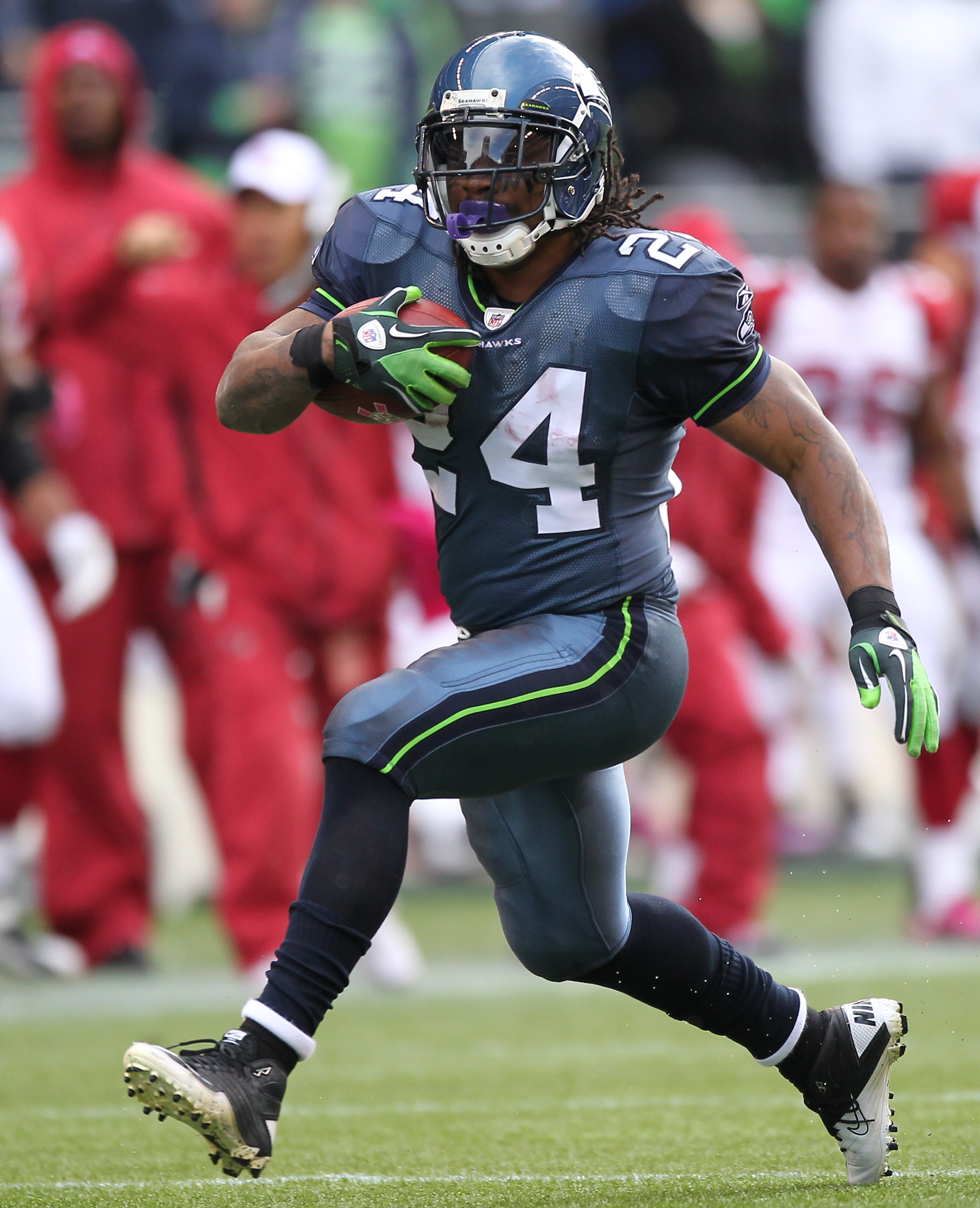 Seattle Seahawks Marshawn Lynch 2010 #24 On Field Nike Football