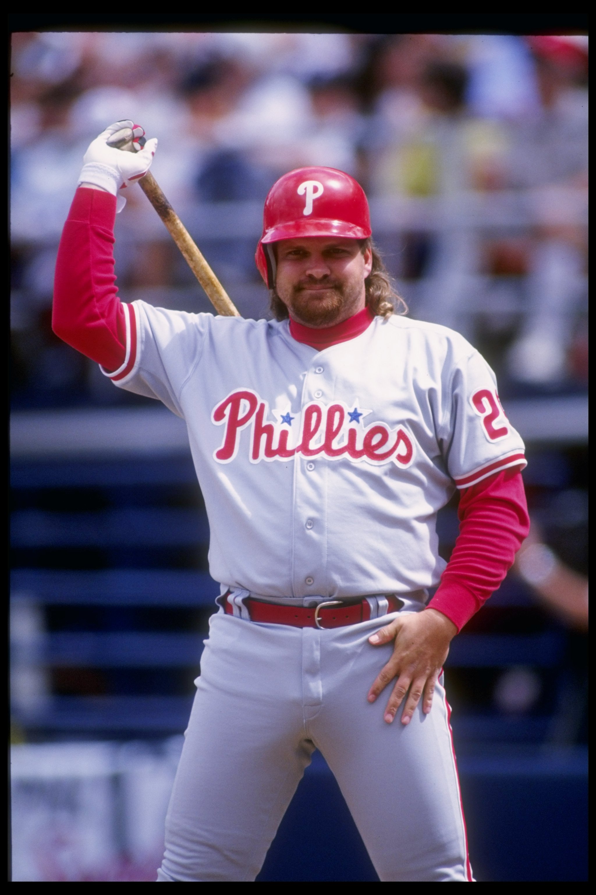 24 Apr 1994: Infielder John Kruk of the Philadelphia Phillies stands on the field during a game against the San Diego Padres at Jack Murphy Stadium in San Diego, California.