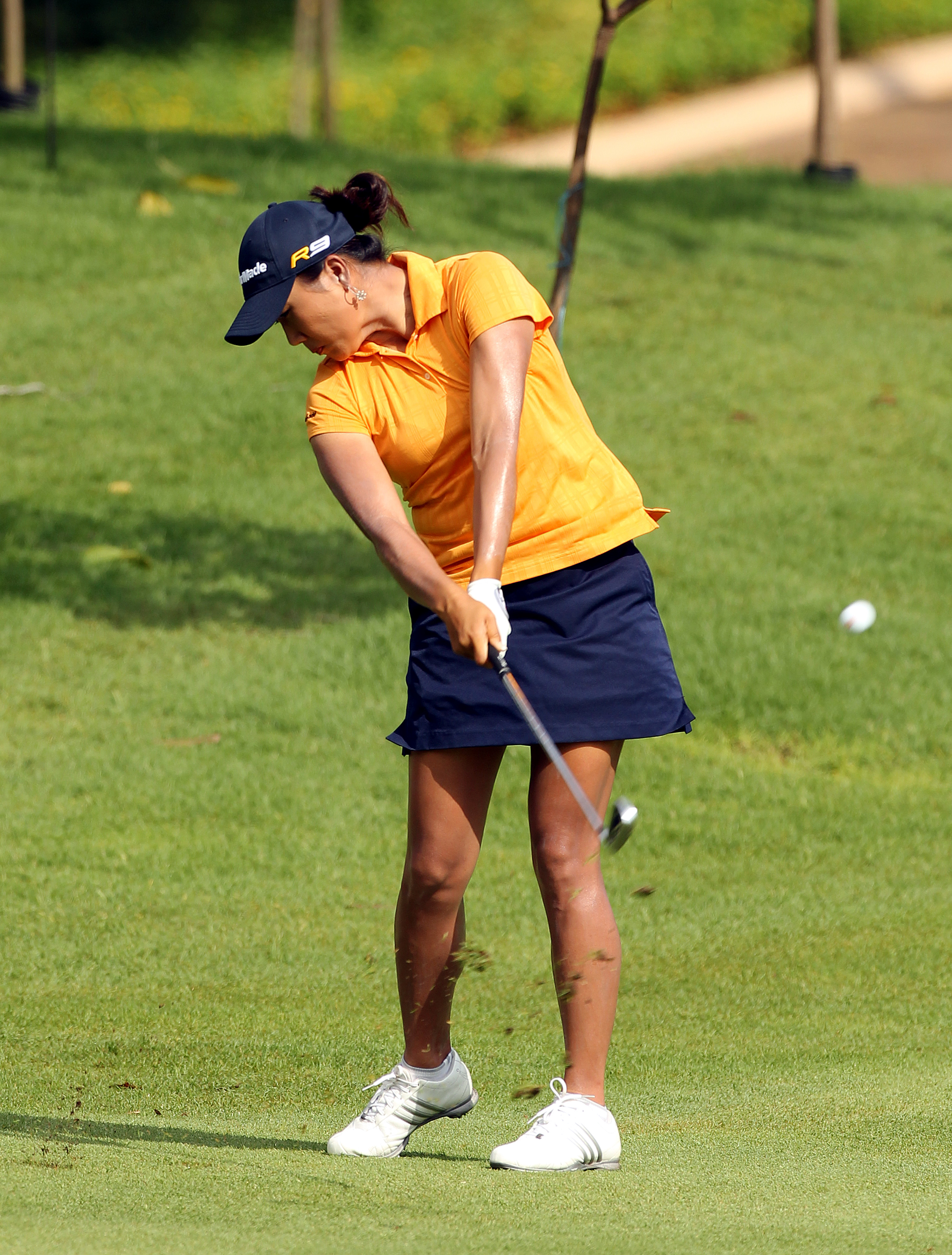 KUALA LUMPUR, MALAYSIA - OCTOBER 24:  Seon Hwa Lee of Korea Repubic hits her 2nd tee shot on the 1st hole during the Final Round of the Sime Darby LPGA on October 24, 2010 at the Kuala Lumpur Golf and Country Club in Kuala Lumpur, Malaysia. (Photo by Stan