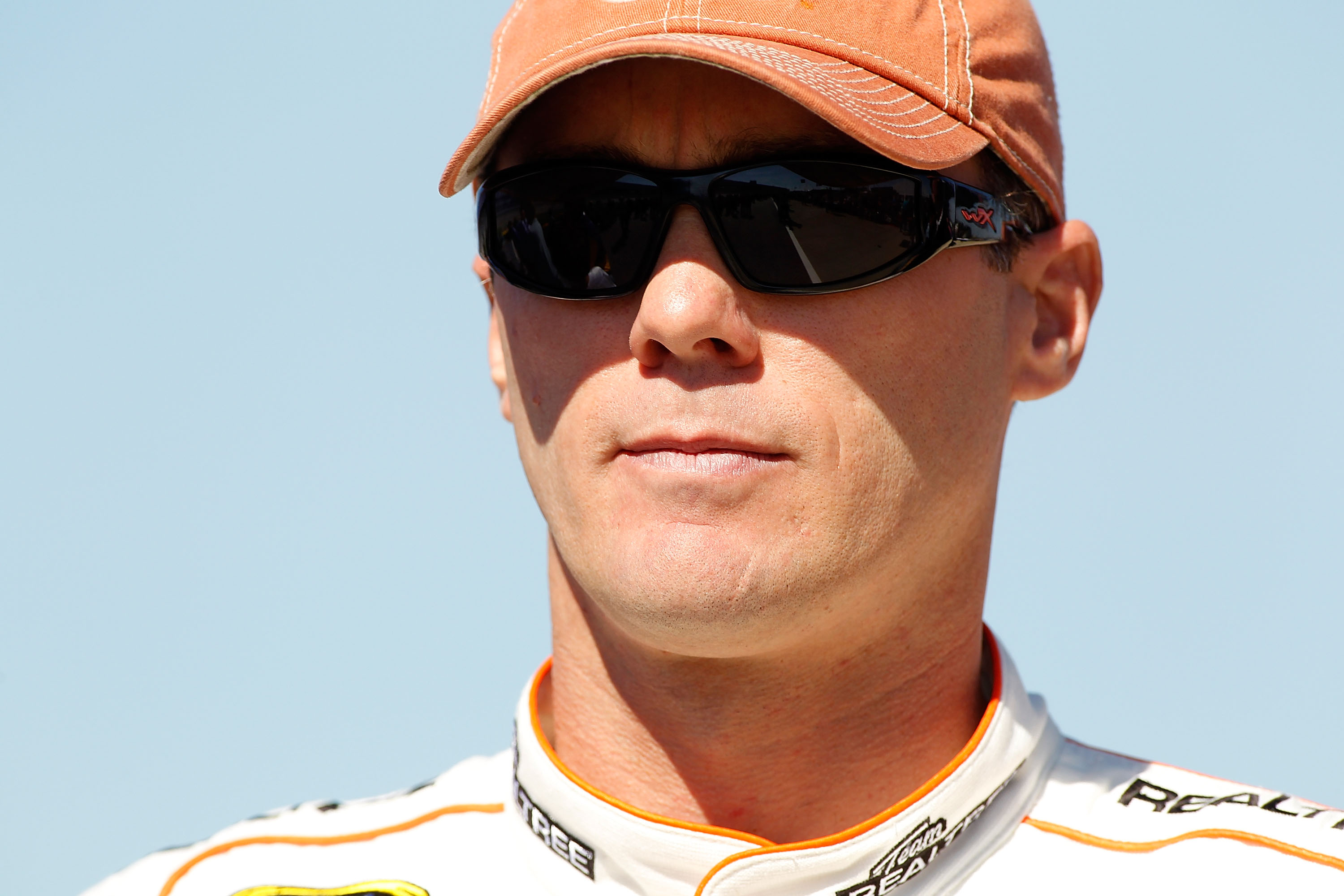 TALLADEGA, AL - OCTOBER 30:  Kevin Harvick, driver of the #29 Realtree/Shell/Pennzoil Chevrolet, walks on pit road during qualifying for the NASCAR Sprint Cup Series AMP Energy Juice 500 at Talladega Superspeedway on October 30, 2010 in Talladega, Alabama