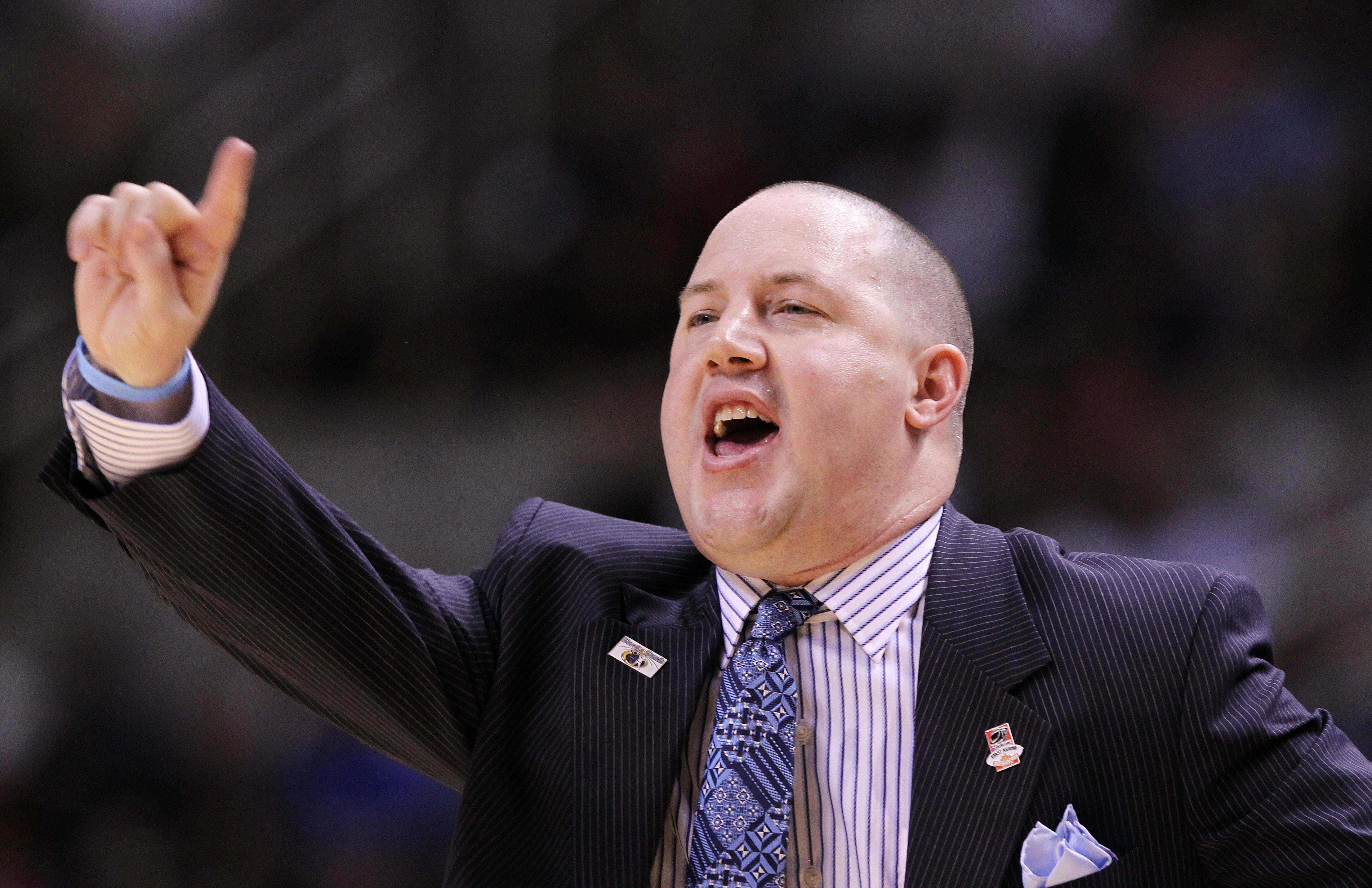 SAN JOSE, CA - MARCH 18: Head coach Buzz Williams of the Marquette Golden Eagles watches game action against the Washington Huskies during the first round of the 2010 NCAA men's basketball tournament at HP Pavilion on March 18, 2010 in San Jose, Californ