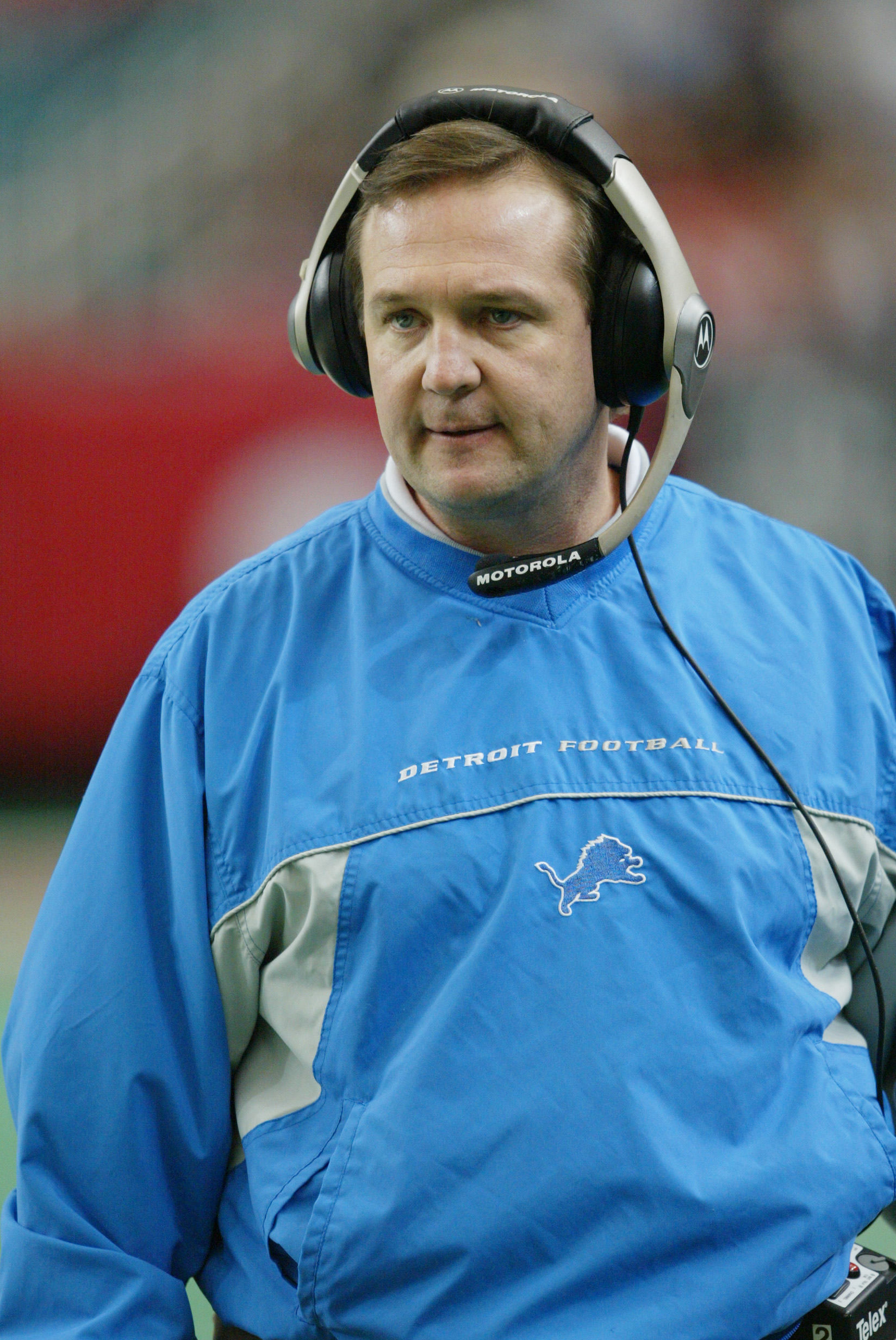 ATLANTA - DECEMBER 22:  Head coach Marty Mornhinweg of the Detroit Lions looks on from the sideline during the NFL game against the Atlanta Falcons at the Georgia Dome on December 22, 2002 in Atlanta, Georgia.  The Falcons defeated the Lions 36-15. (Photo