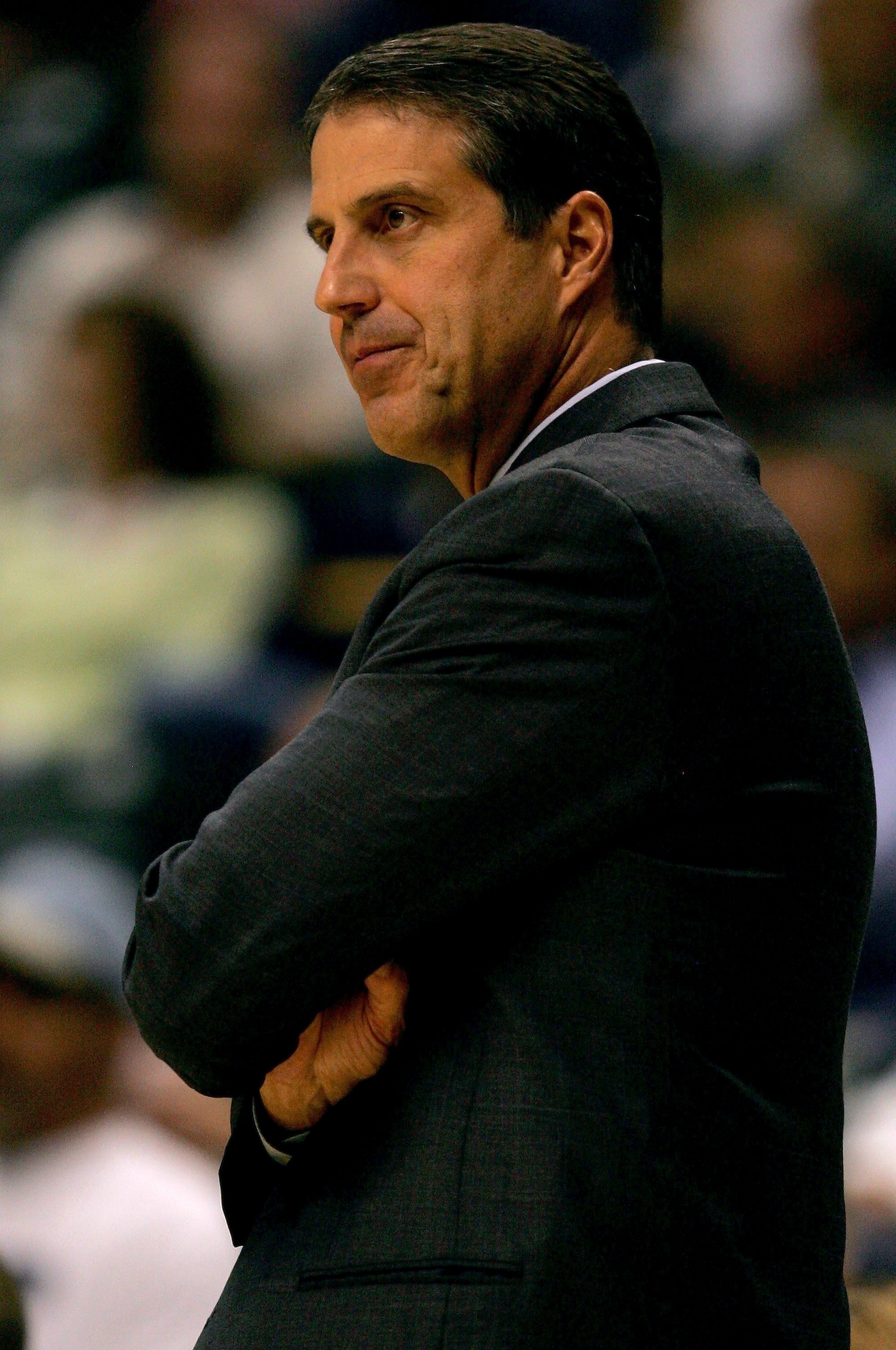INDIANAPOLIS - OCTOBER 19:  Head coach Randy Wittman of the Minnesota Timberwolves on the sidelines against the Indiana Pacers October 19, 2007 at Conseco Fieldhouse in Indianapolis, Indiana.  (Photo by Matthew Stockman/Getty Images)