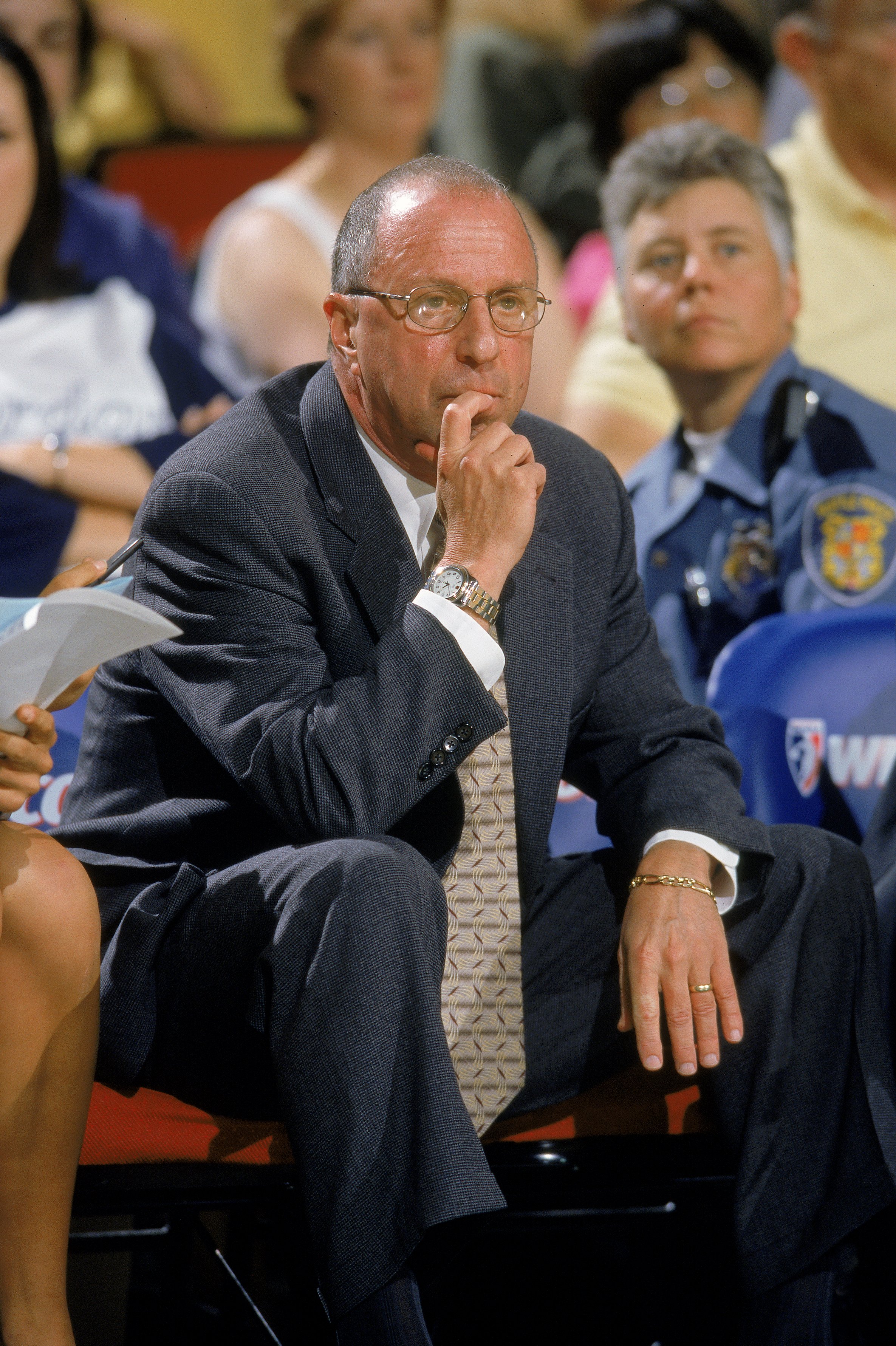30 Jul 2000:  Coach Ron Rothstein of the Miami Sol watches from the bench during the game against the Seattle Storm at the Key Arena in Seattle, Washington. The Sol defeated the Storm 64-51.    NOTE TO USER: It is expressly understood that the only rights