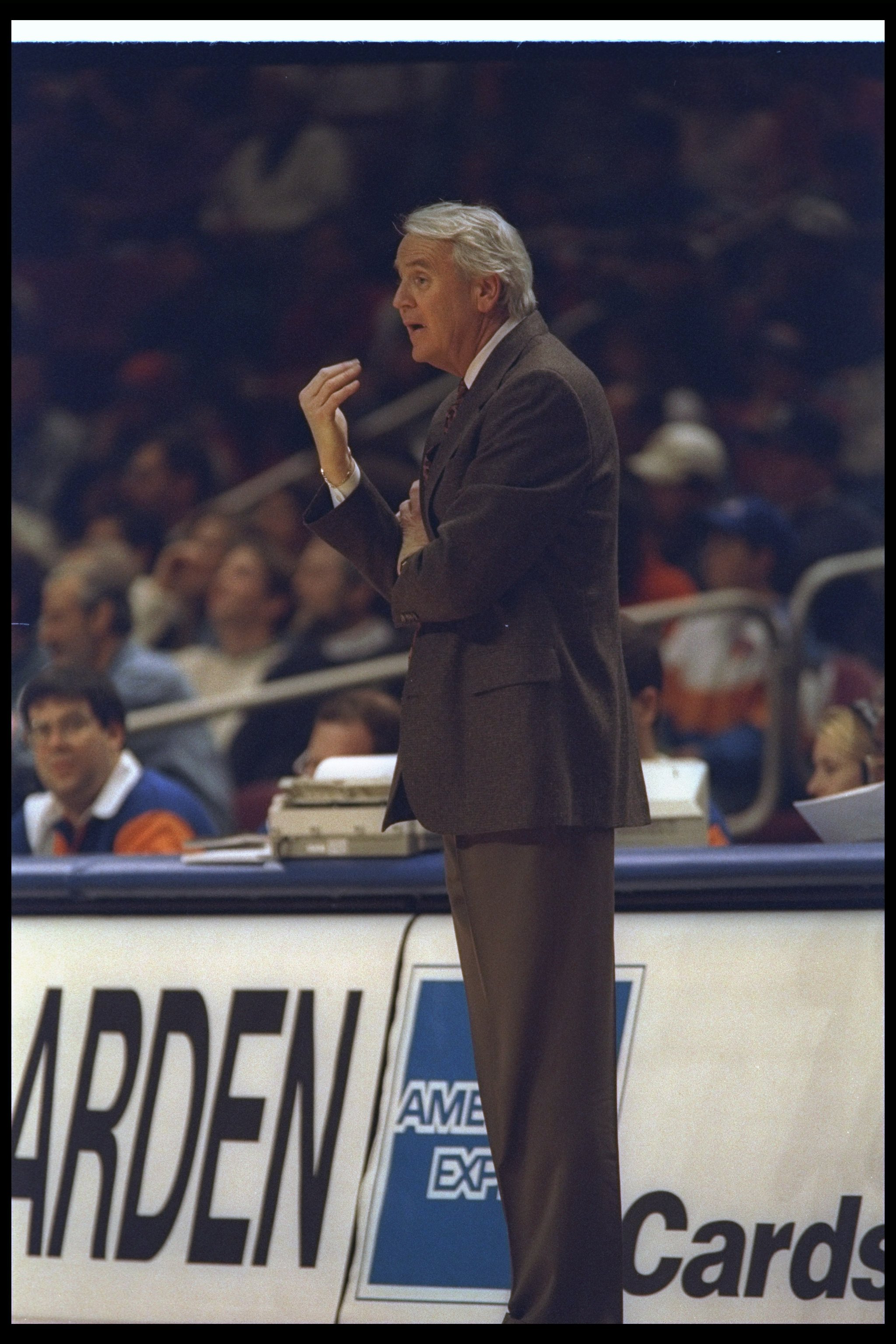 Minnesota Timberwolves head coach Bill Blair looks on during a game against the New York Knicks at Madison Square Garden in New York City, New York.