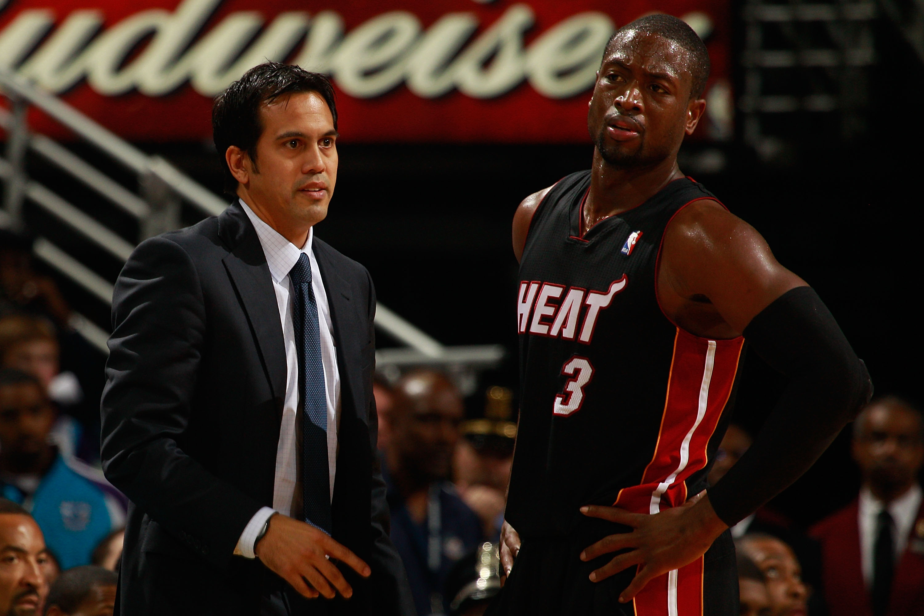 NBA on TNT on X: I always say Pat Riley set the standard, but Coach Spo  improved on it. @DwyaneWade on Erik Spoelstra being named as one of the 15  greatest coaches