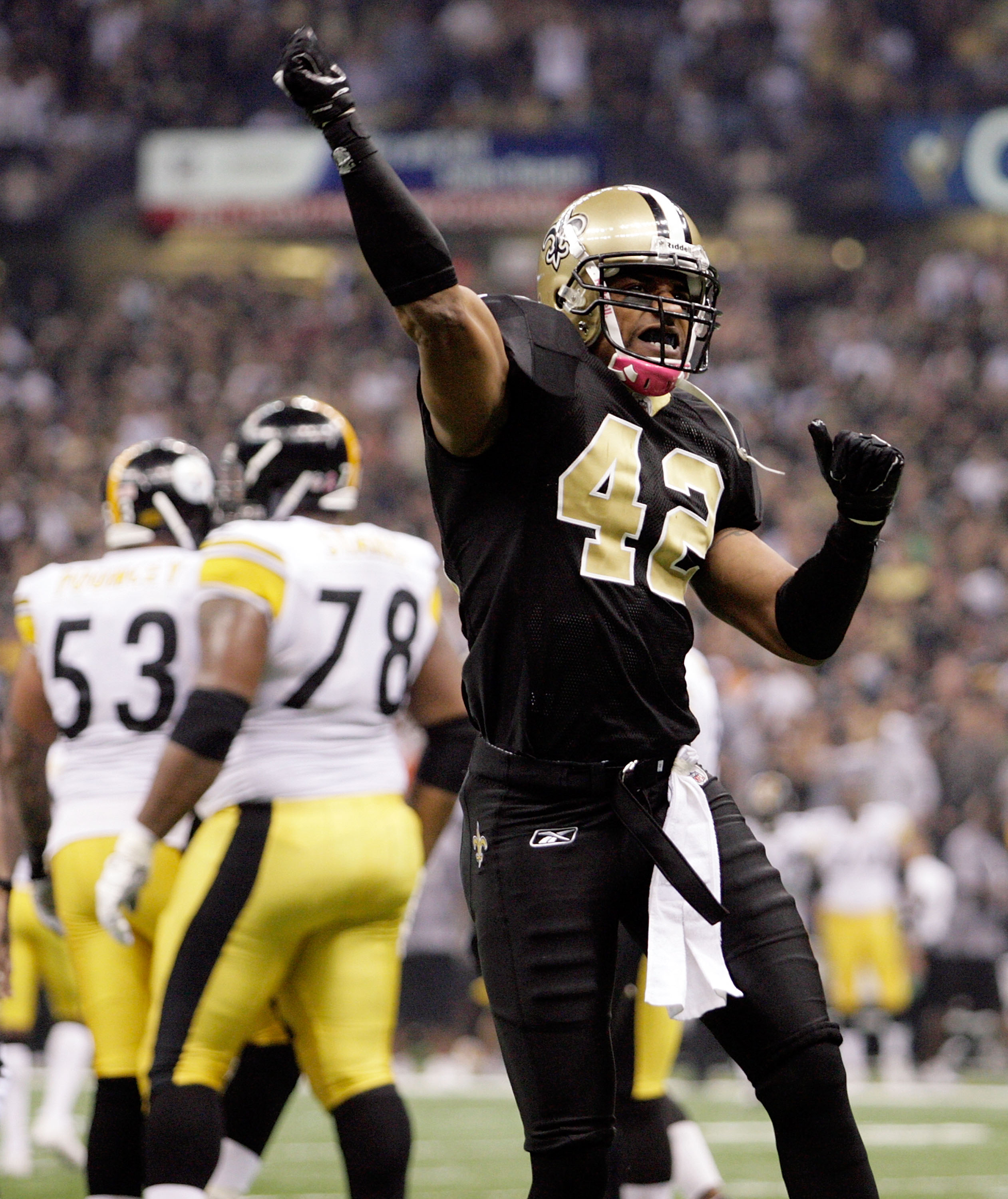 NFL: New Orleans Saints safety Darren Sharper, the leader in