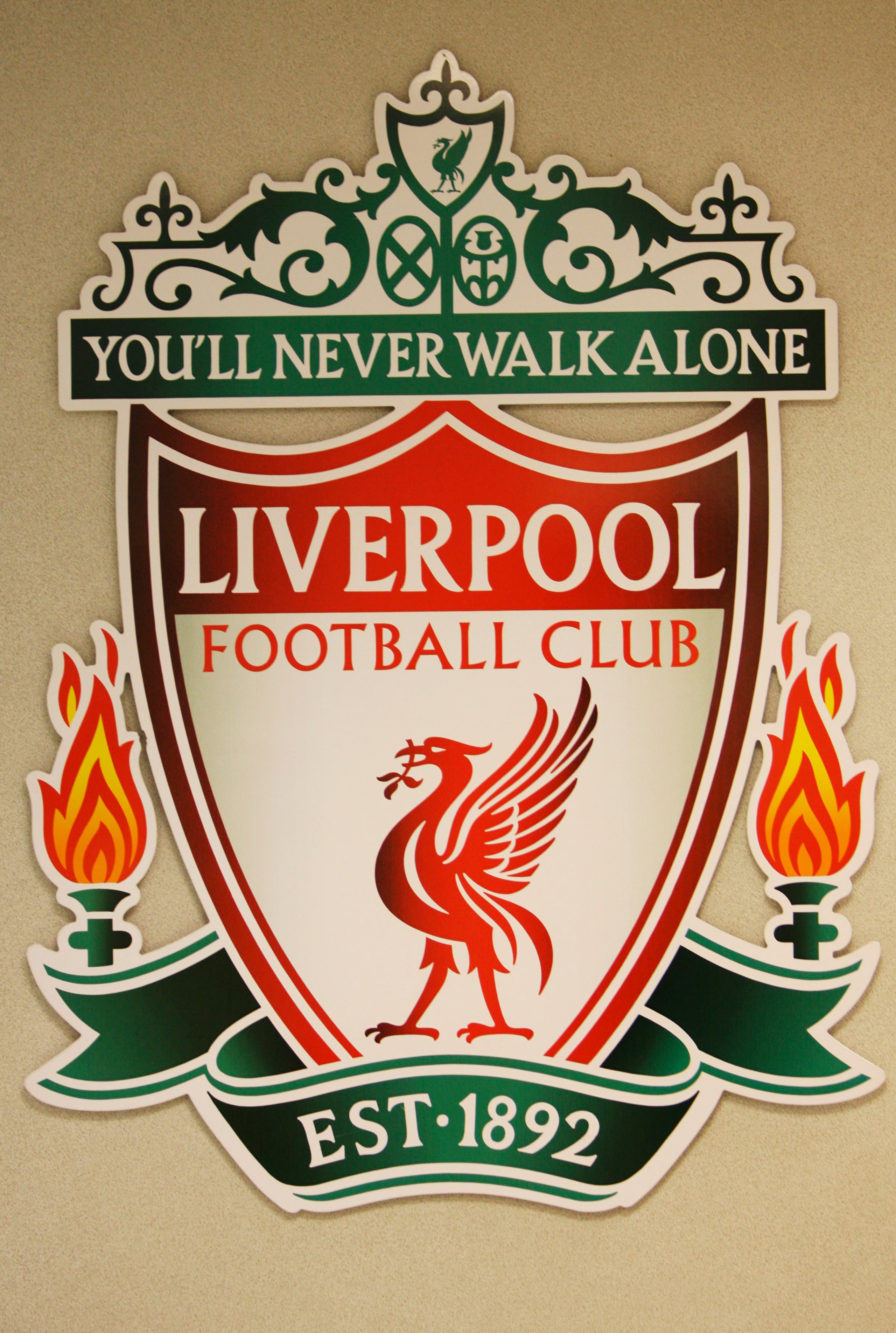 LIVERPOOL, ENGLAND - FEBRUARY 14: The club emblem at Anfield home of Liverpool Football Club on February 14, 2007 in Liverpool, England. (Photo by Clive Brunskill/Getty Images) LIVERPOOL, ENGLAND - FEBRUARY 14: The club emblem at Anfield home of Liverpool Football Club on February 14, 2007 in Liverpool, England. (Photo by Clive Brunskill/Getty Images)