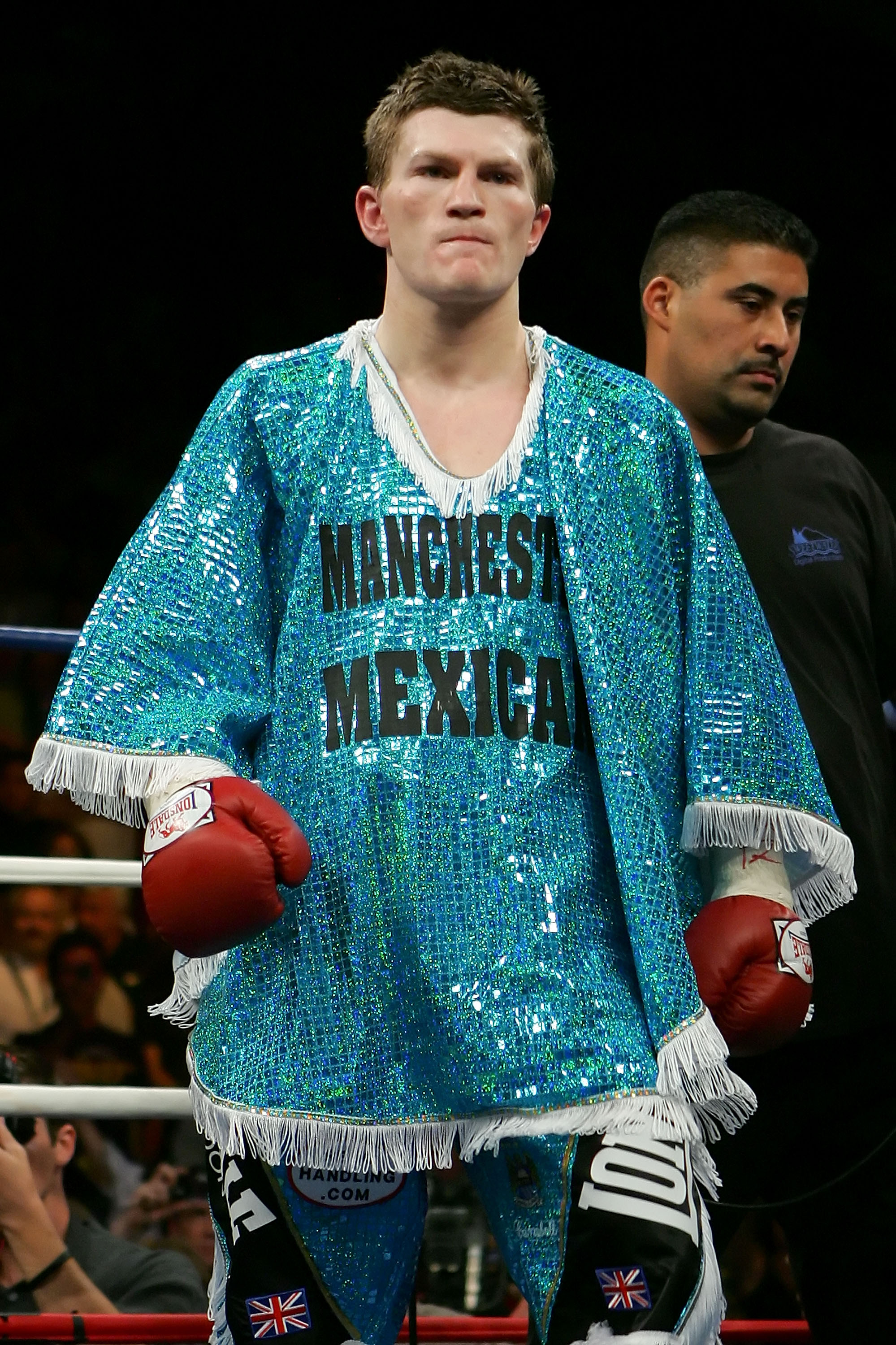 LAS VEGAS - JUNE 23: Ricky Hatton of Great Britain walks into the ring before his junior welterweight bout against Jose Luis Castillo of Mexico at Thomas & Mack Center on June 23, 2007 in Las Vegas, Nevada. (Photo by Ethan Miller/Getty Images)