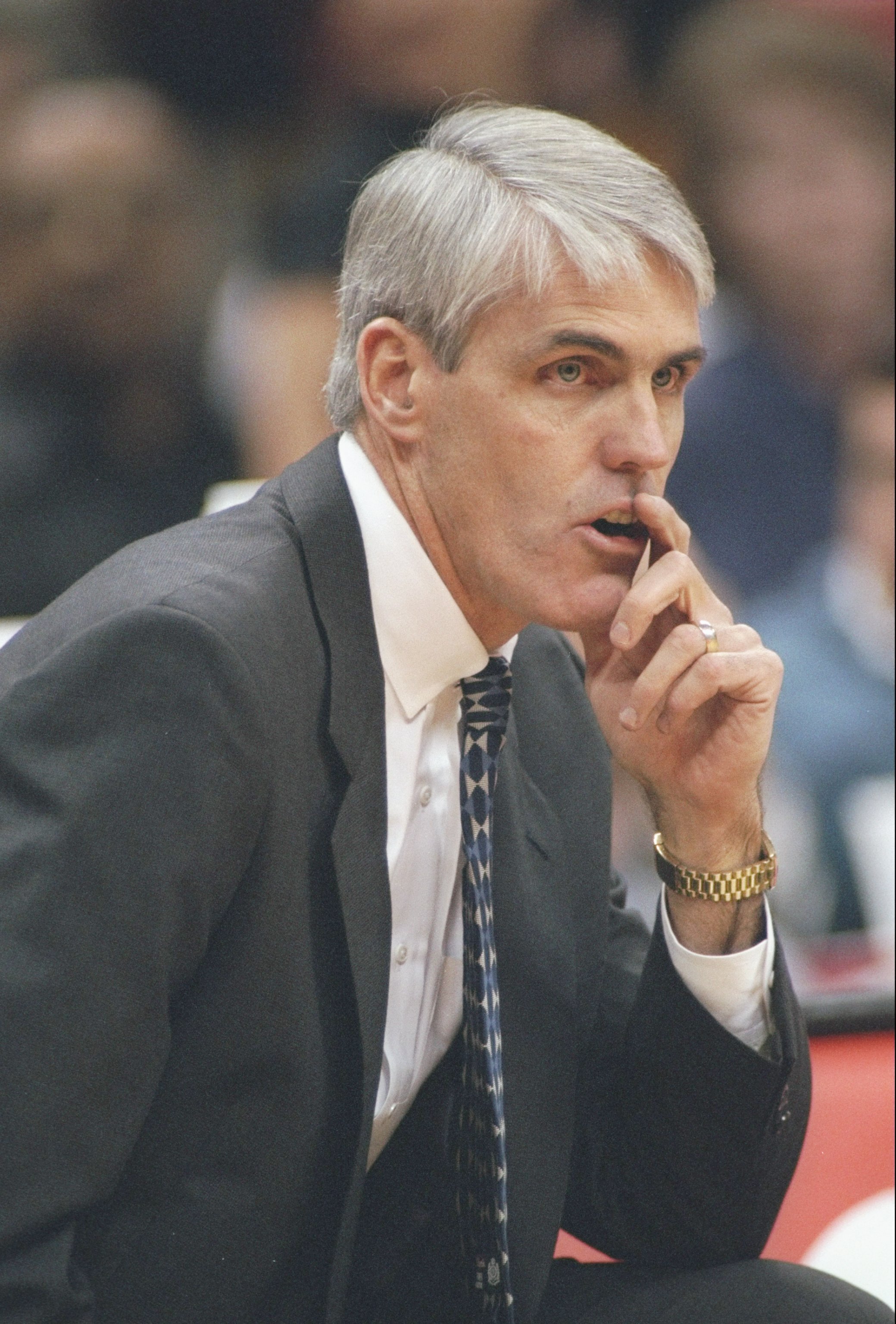 26 Nov 1996: Head coach Brian Winters of the Vancouver Grizzlies looks on during a game against the Atlanta Hawks at The Omni in Atlanta, Georgia. The Hawks won the game 101-80.