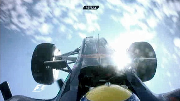 Webber's view before the landing