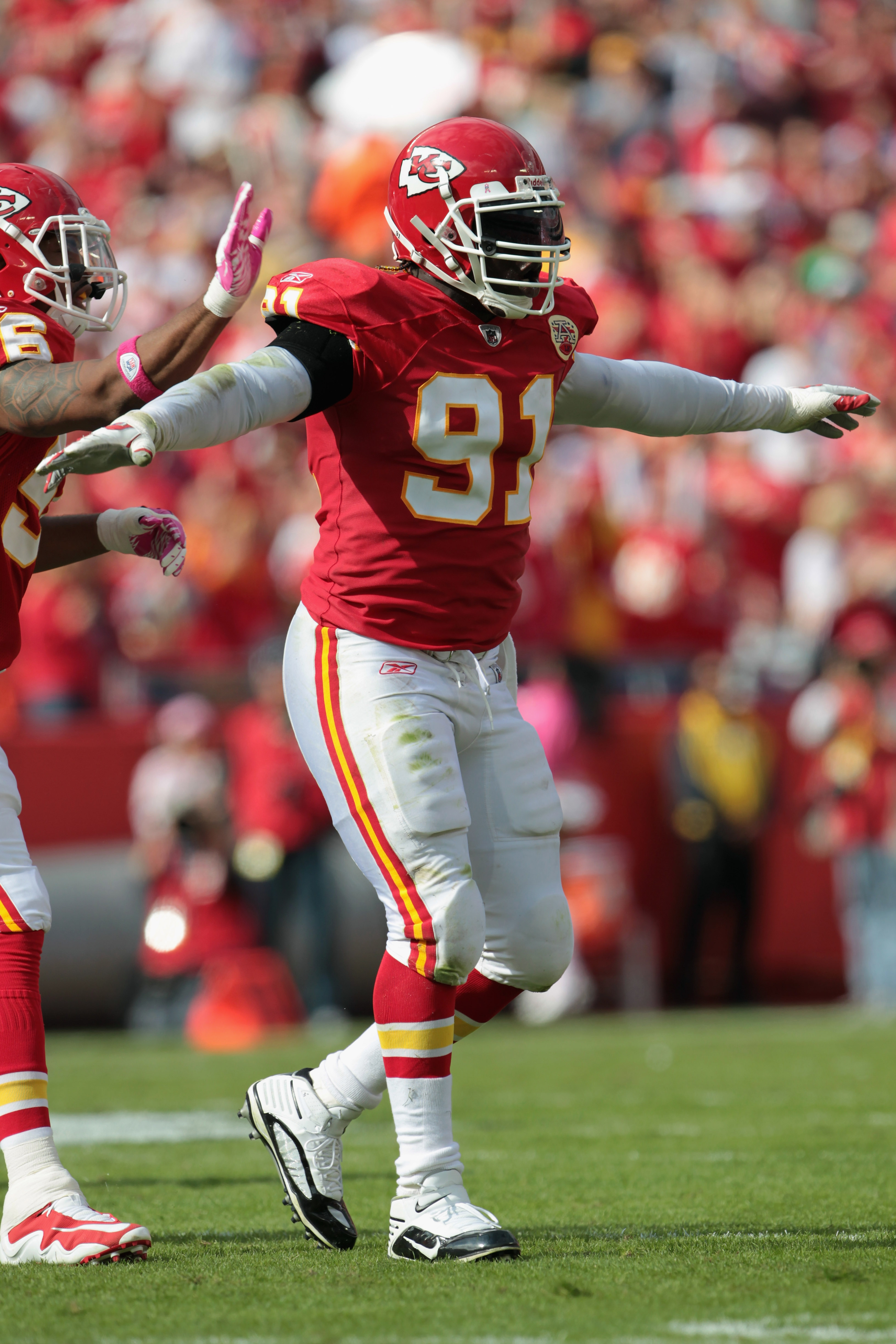 24 October 2010: Kansas City Chiefs linebacker Tamba Hali (91