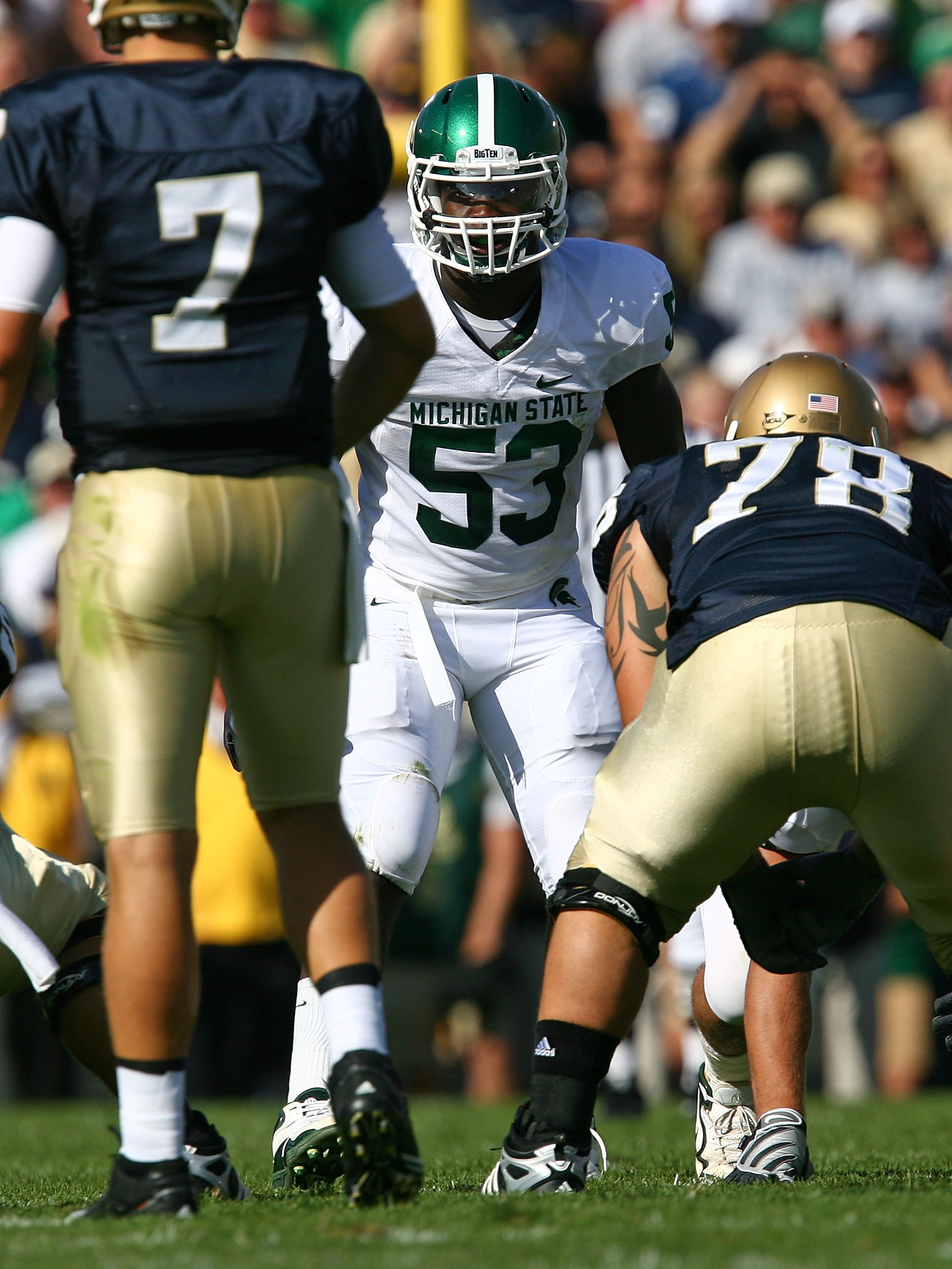 Greg Jones, former Michigan State All-American linebacker, cut by