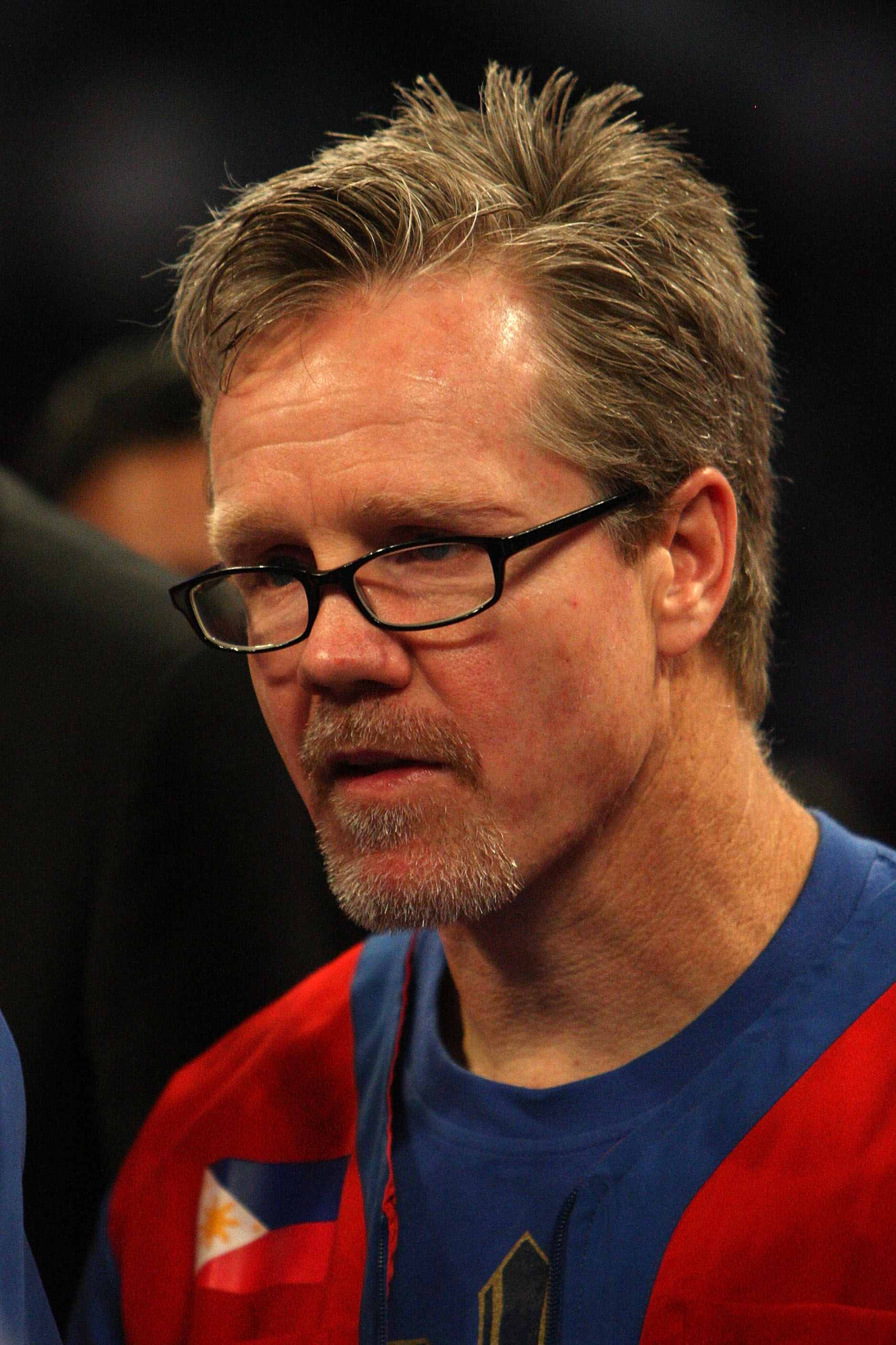 ARLINGTON, TX - MARCH 13:  Trainer Freddie Roach, who trains Manny Pacquiao of the Philippines, looks on in the ring after Pacquiao defeated Joshua Clottey of Ghana during the WBO welterweight title fight at Cowboys Stadium on March 13, 2010 in Arlington,