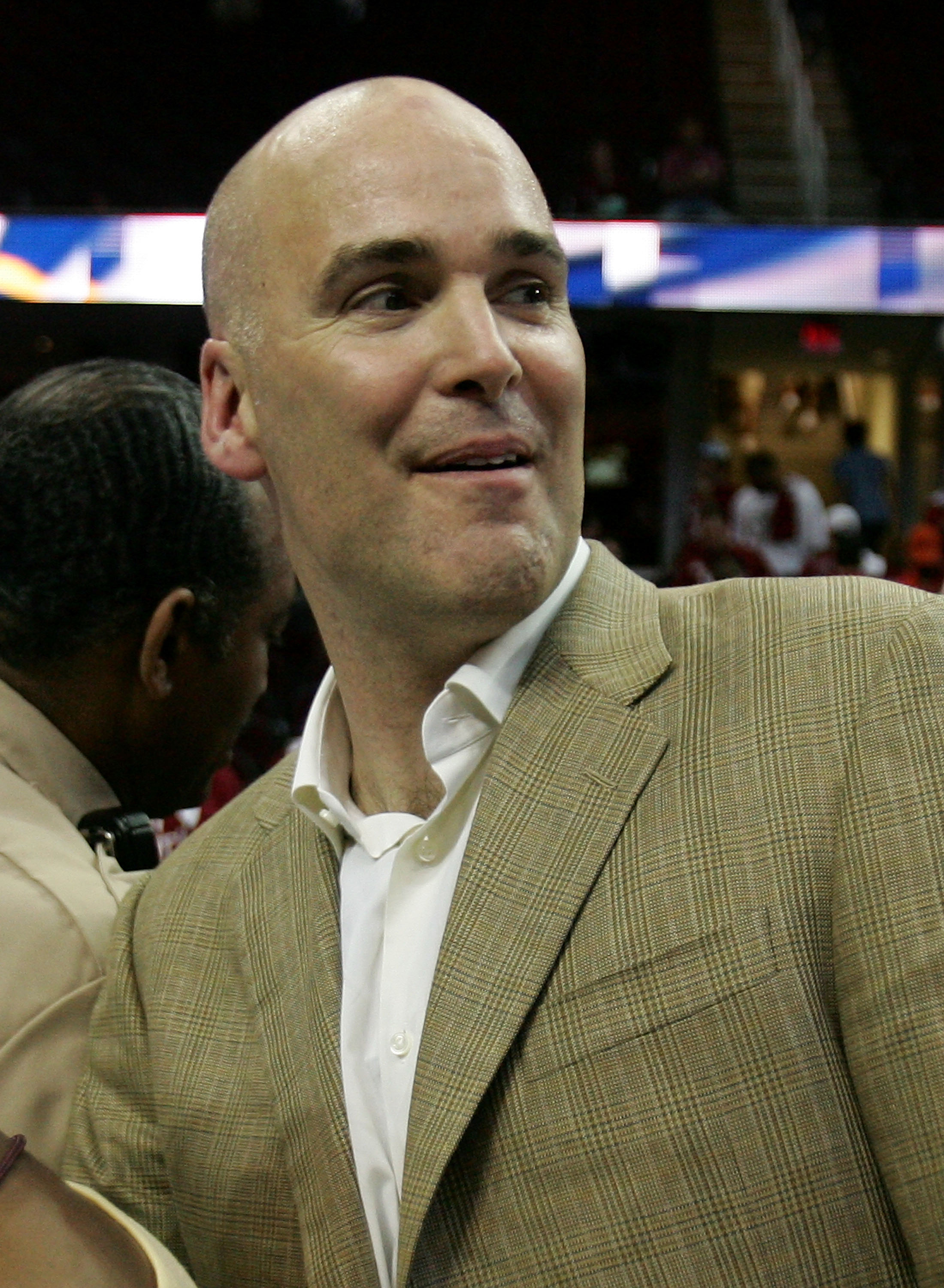 CLEVELAND - JUNE 02:  General Manager Danny Ferry of the Cleveland Cavaliers celebrates after the Cavs won 98-82 to win the Detroit Pistons in Game Six of the Eastern Conference Finals during the 2007 NBA Playoffs on June 2, 2007 at the Quicken Loans Aren