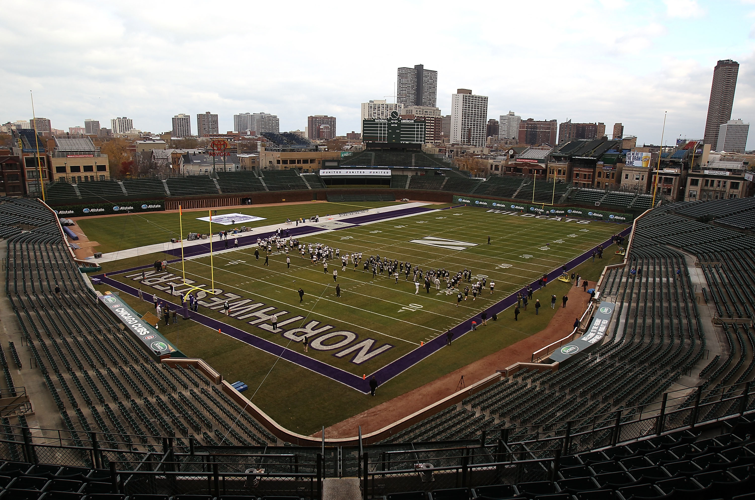 Wrigley Field configured for football Saturday : r/CHICubs