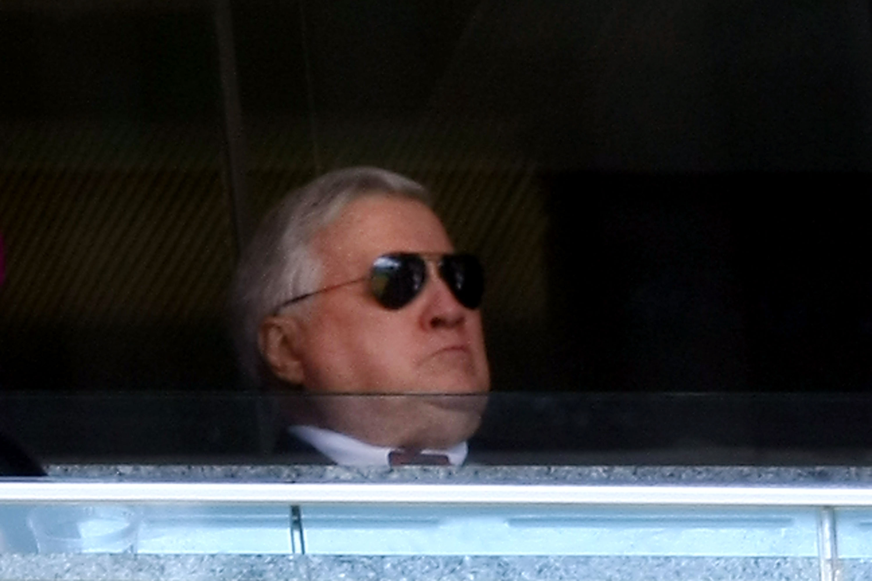 NEW YORK - APRIL 16:  Owner George Steinbrenner looks on from his luxury box during an opening day ceremony at the new Yankee Stadium on April 16, 2009 in the Bronx borough of New York City. This is the first regular season MLB game being played at the ne