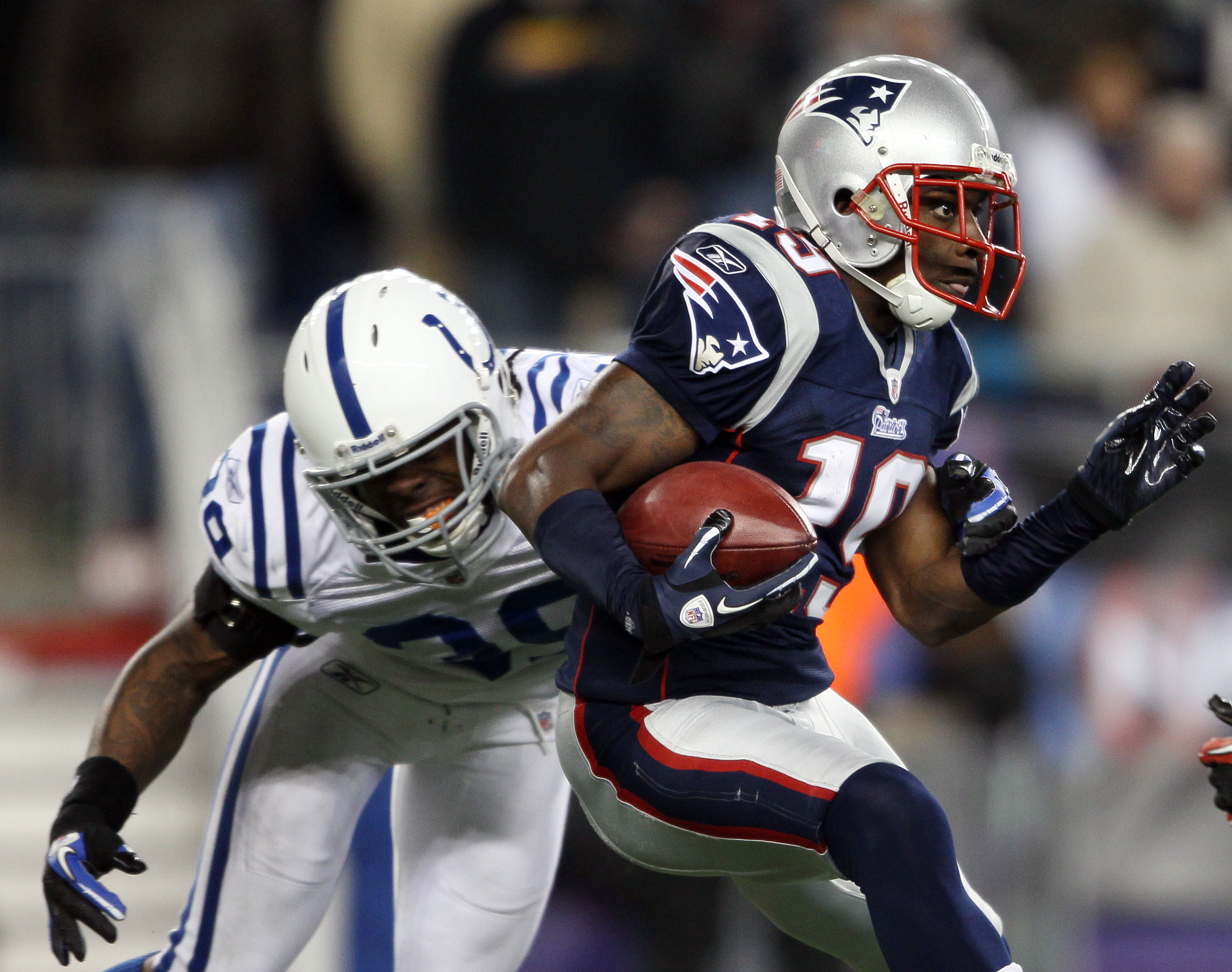 2003: Indianapolis Colts vs. New England Patriots  Tom Brady. Peyton  Manning. And one epic goal line stand. This New England Patriots vs.  Indianapolis Colts matchup in 2003 was all sorts of