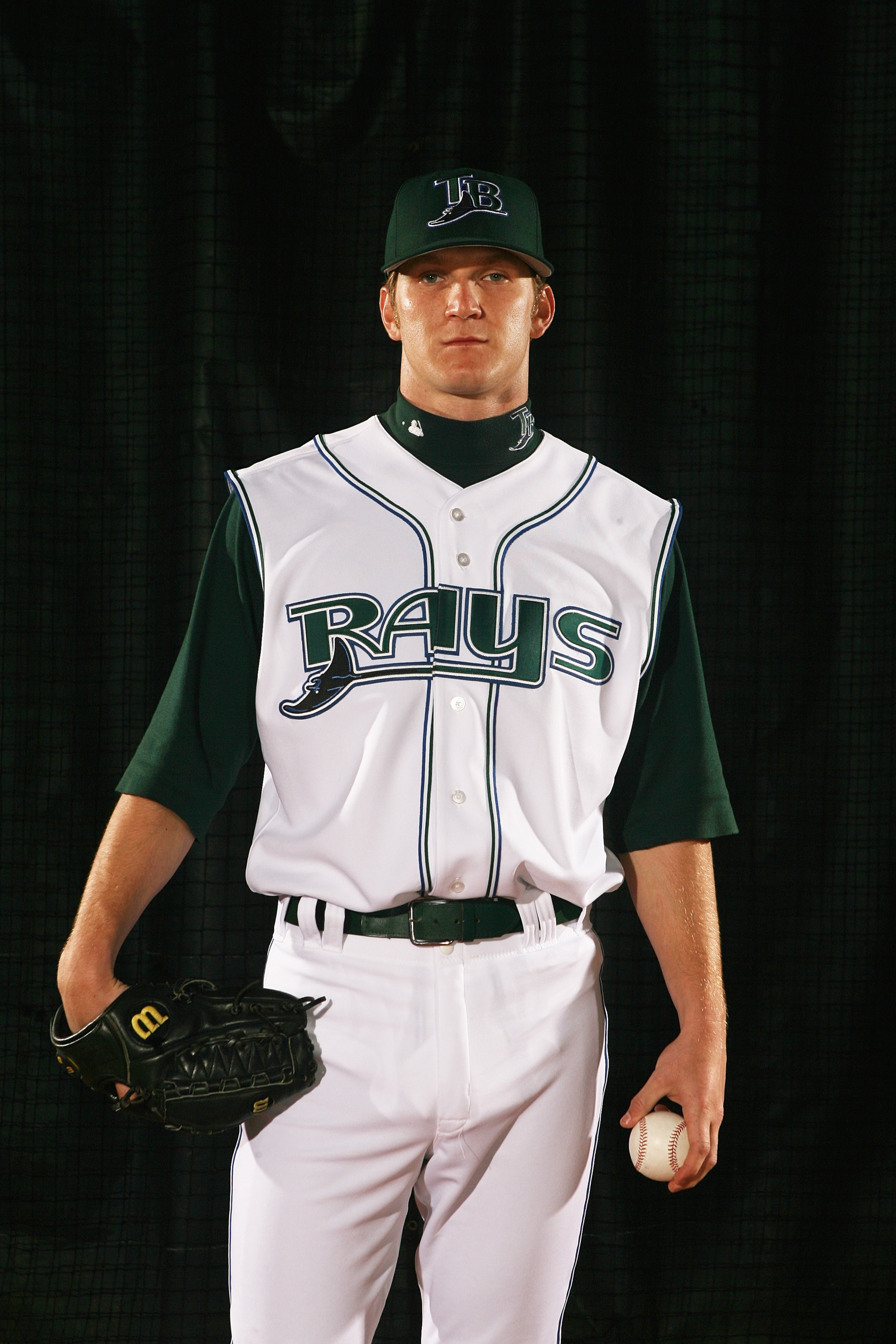 ST. PETERSBURG, FL - FEBRUARY 27: J.P. Howell #39 poses during Tampa Bay Devil Rays Photo Day on February 27, 2006 at the Raymond A. Naimoli Baseball Complex in St. Petersburg, Florida.  (Photo by Nick Laham/Getty Images)