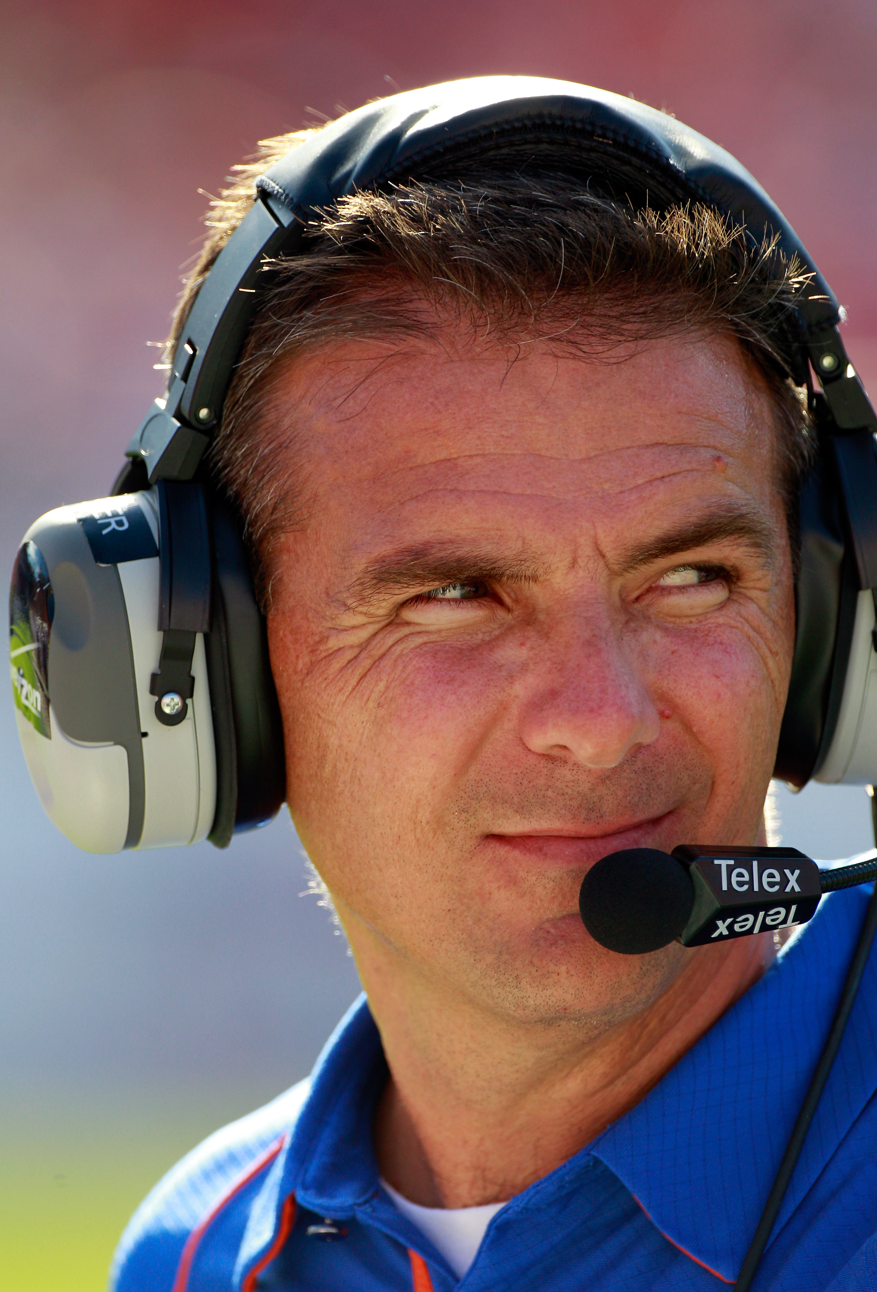 JACKSONVILLE, FL - OCTOBER 30:  Head coach Urban Meyer of the Florida Gators watches the action during the game against the Georgia Bulldogs at EverBank Field on October 30, 2010 in Jacksonville, Florida.  (Photo by Sam Greenwood/Getty Images)