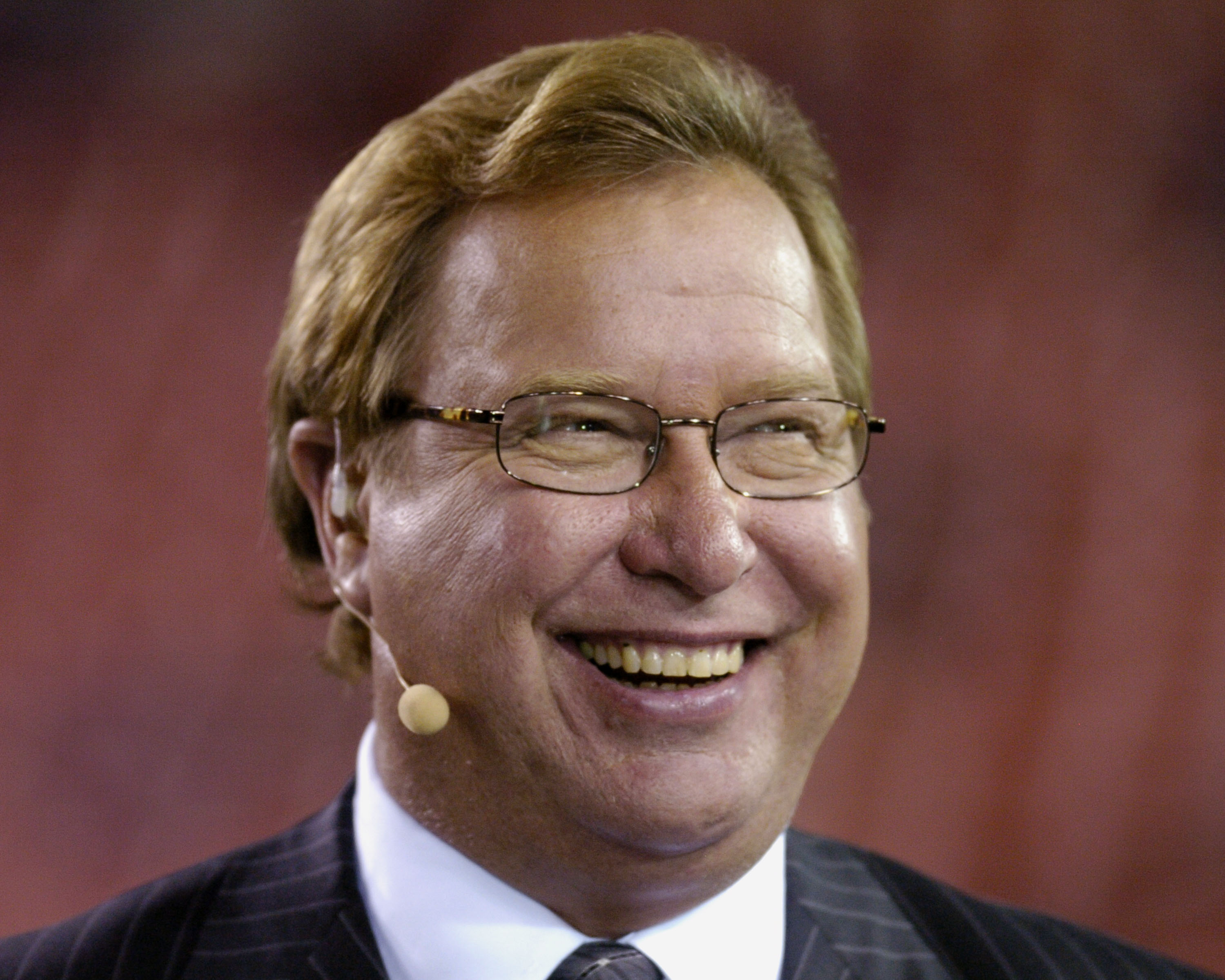 ESPN commentator Ron Jaworski  works the Dallas Cowboys  -   Washington Redskins  game  at FedEx Field, September 27, 2004 in Landover, Maryland. The Cowboys defeated the Redskins 21 to 18.  (Photo by Al Messerschmidt/Getty Images)