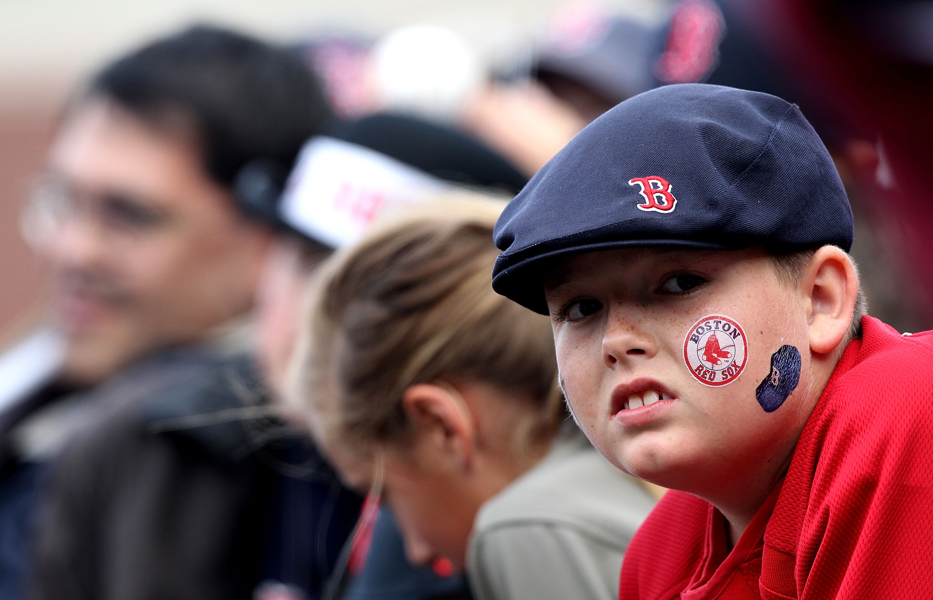 SAN FRANCISCO - JUNE 25:  A fan of the Boston Red Sox looks on against the San Francisco Giants during an MLB game at AT&T Park on June 25, 2010 in San Francisco, California.  (Photo by Jed Jacobsohn/Getty Images)
