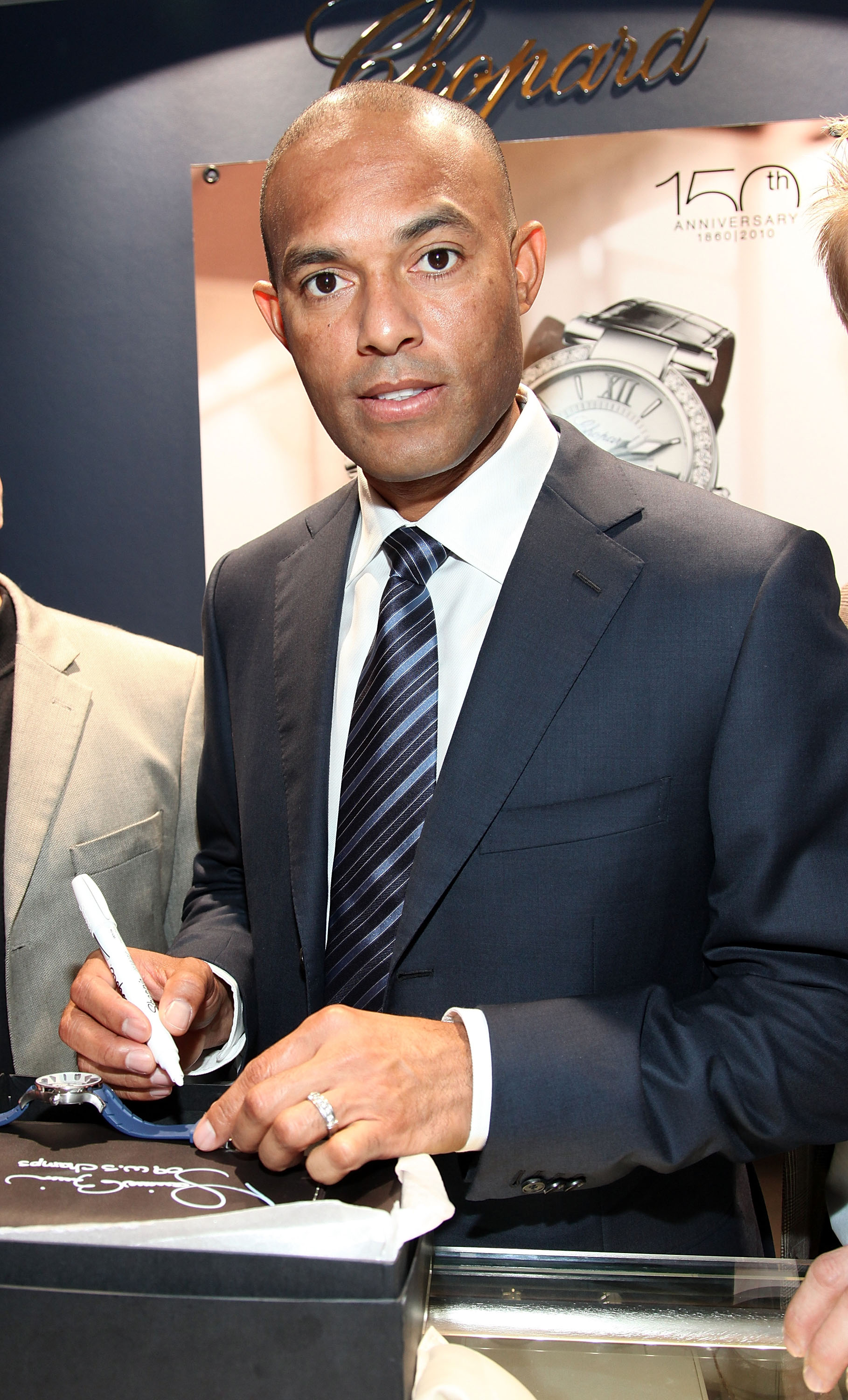 GREENWICH, CT - NOVEMBER 12:  Major League Baseball Players, Including New York Yankees Closer Mariano Rivera Make Appearance at Manfredi Jewels on November 12, 2010 in Greenwich, Connecticut.  (Photo by Donald Bowers/Getty Images for Manfredi Jewels)