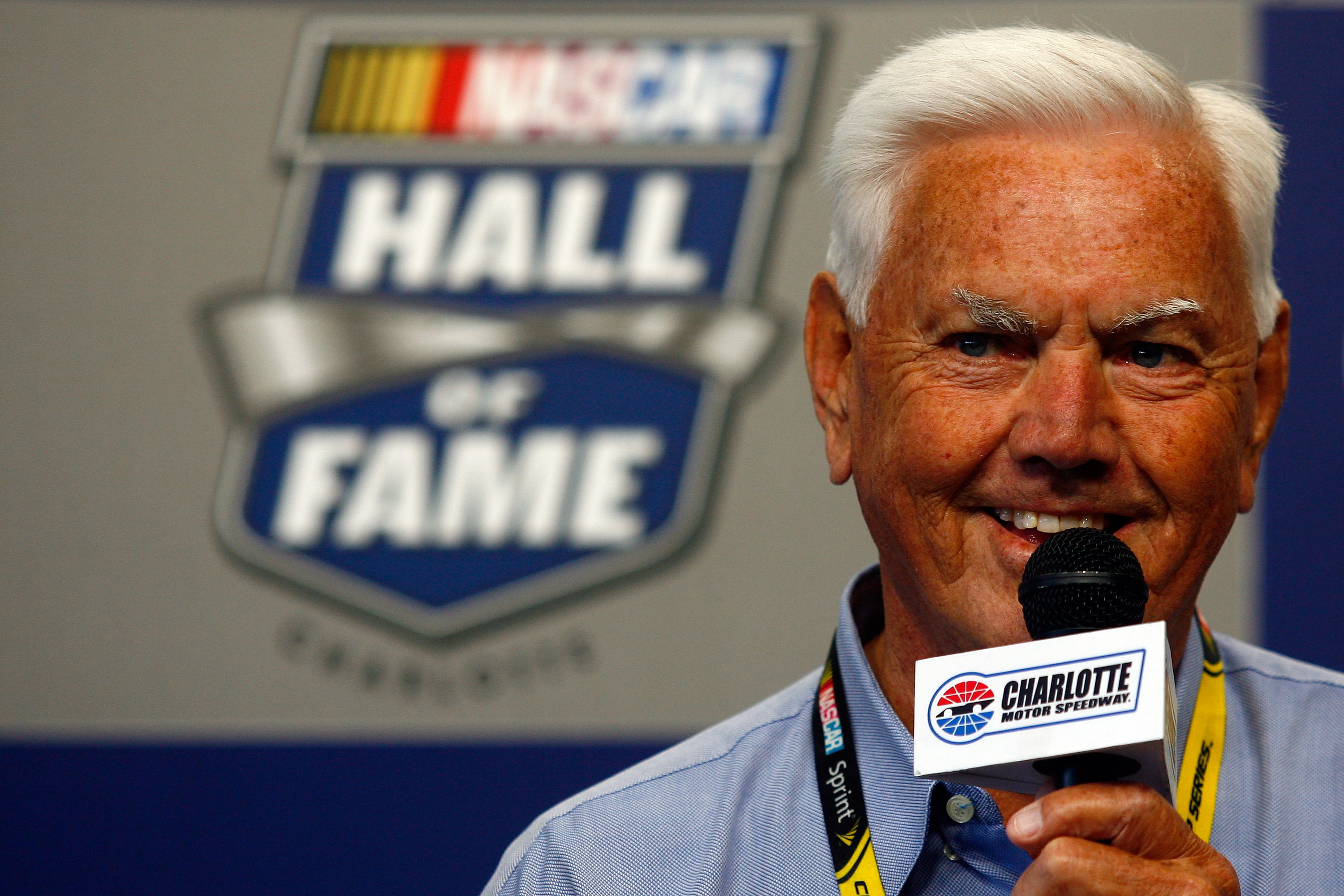 CONCORD, NC - MAY 22:  Former NASCAR driver Junior Johnson speaks to the media at Charlotte Motor Speedway on May 22, 2010 in Concord, North Carolina.  (Photo by Jason Smith/Getty Images for NASCAR)
