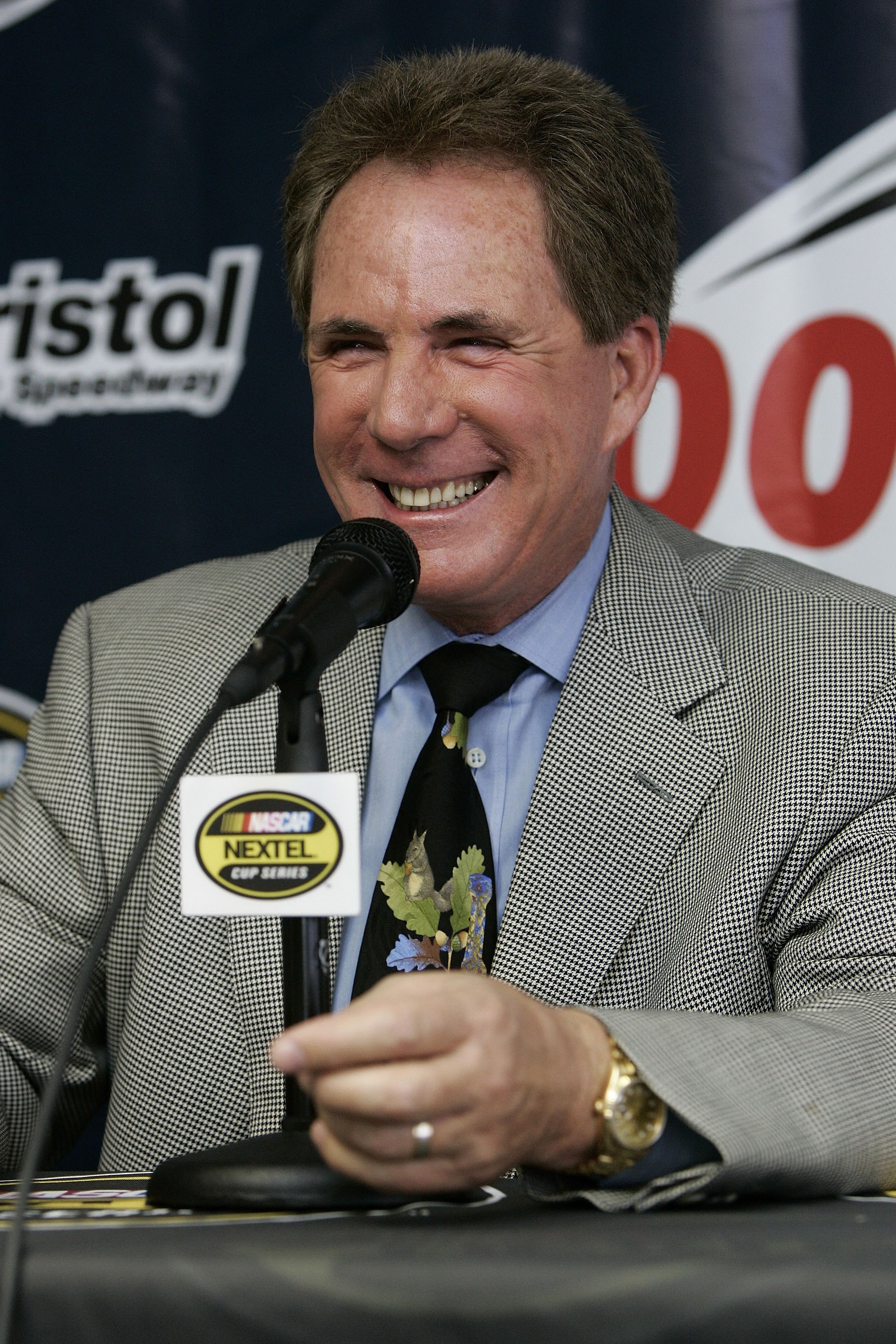 BRISTOL, TN - MARCH 25:  Former NASCAR driver Darrell Waltrip speaks during a press conference at Bristol Motor Speedway on March 25, 2007 in Bristol, Tennessee.  (Photo by Jason Smith/Getty Images for NASCAR)