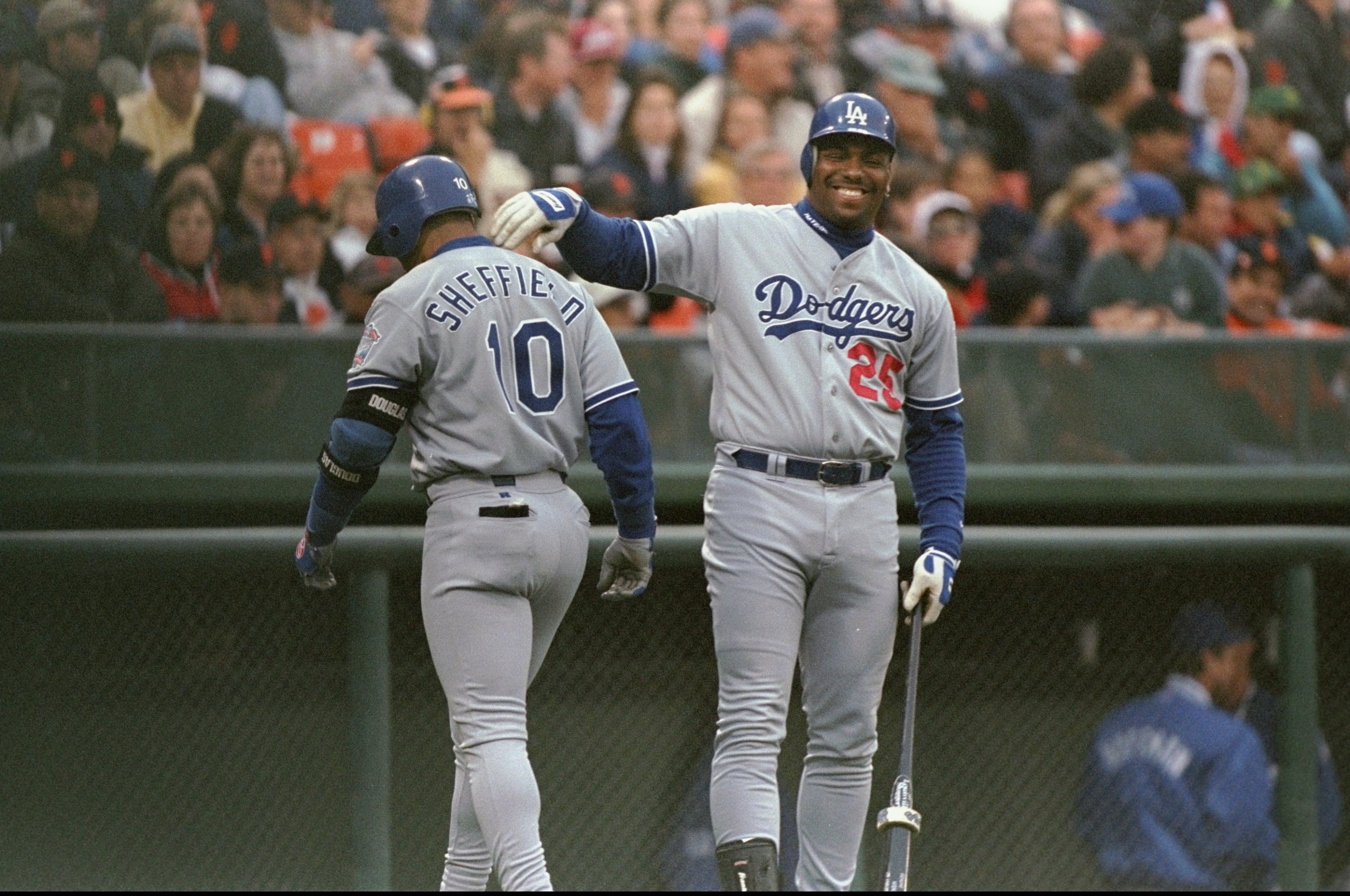3 Jul 1998:  Bobby Bonilla of the Los Angeles Dodgers in action during a game against the San Francisco Giants at 3COM Park in San Francisco, California.  The Giants won the game, 6-3. Mandatory Credit: Otto Greule Jr.  /Allsport
