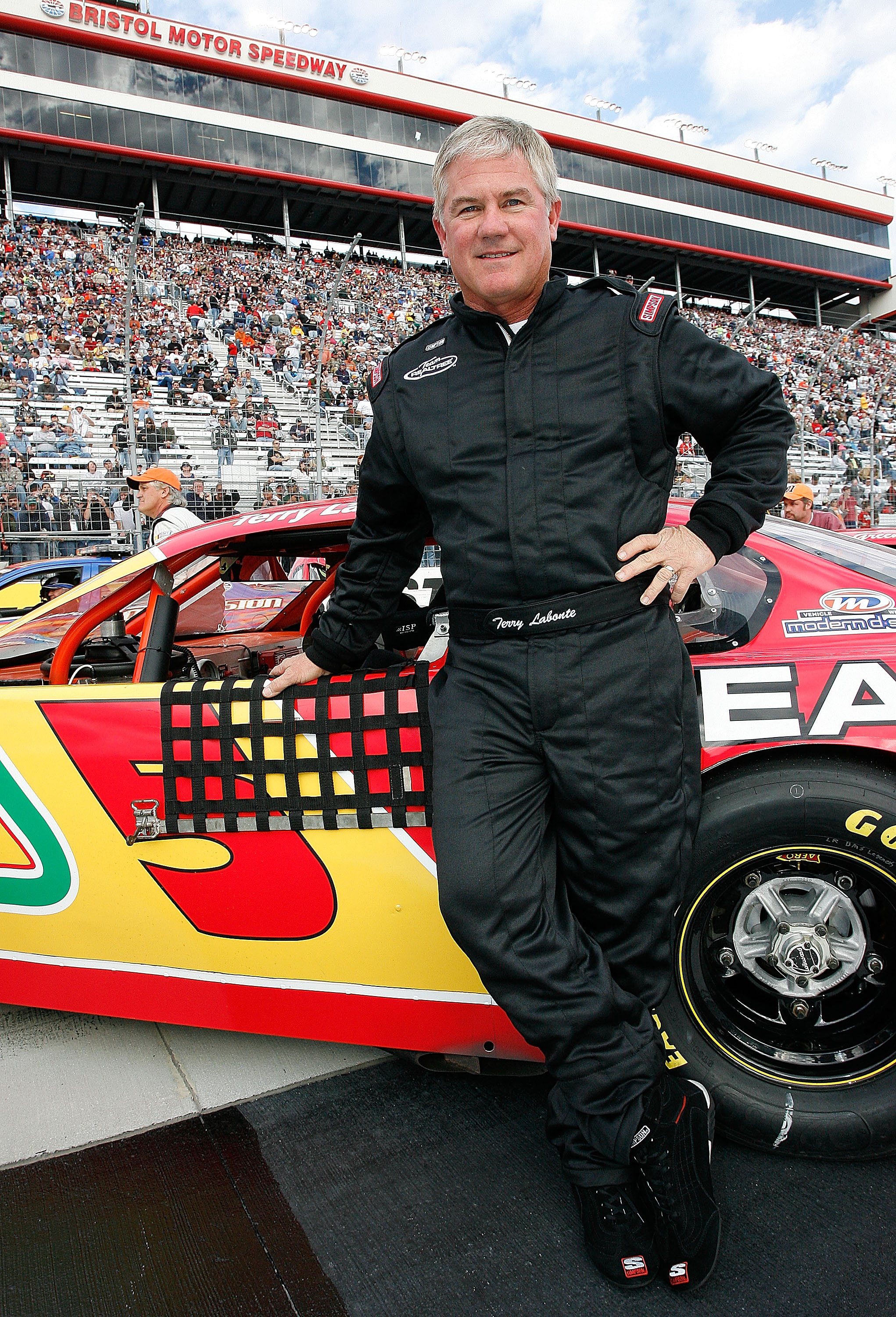 BRISTOL, TN - MARCH 21: Nascar Legend Terry Labonte stands by his car before the NASCAR Legends UARA Race at Bristol Motor Speedway on March 21, 2009 in Bristol, Tennessee.  (Photo by John Harrelson/Getty Images)