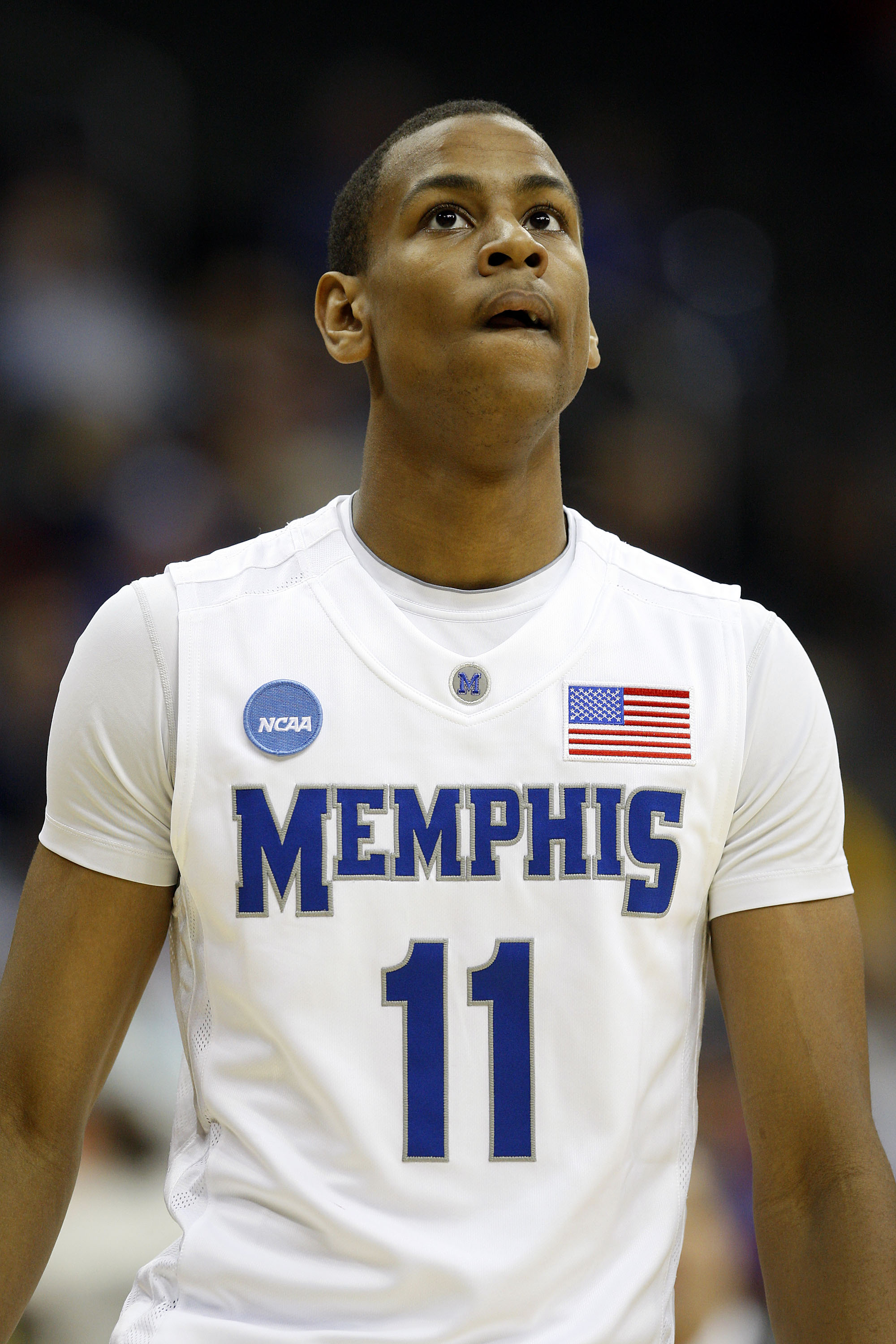 KANSAS CITY, MO - MARCH 19:  Wesley Witherspoon #11 of the Memphis Tigers looks on during their first round game against the CSUN Matadors in the NCAA Division I Men's Basketball Tournament at the Sprint Center on March 19, 2009 in Kansas City, Missouri.