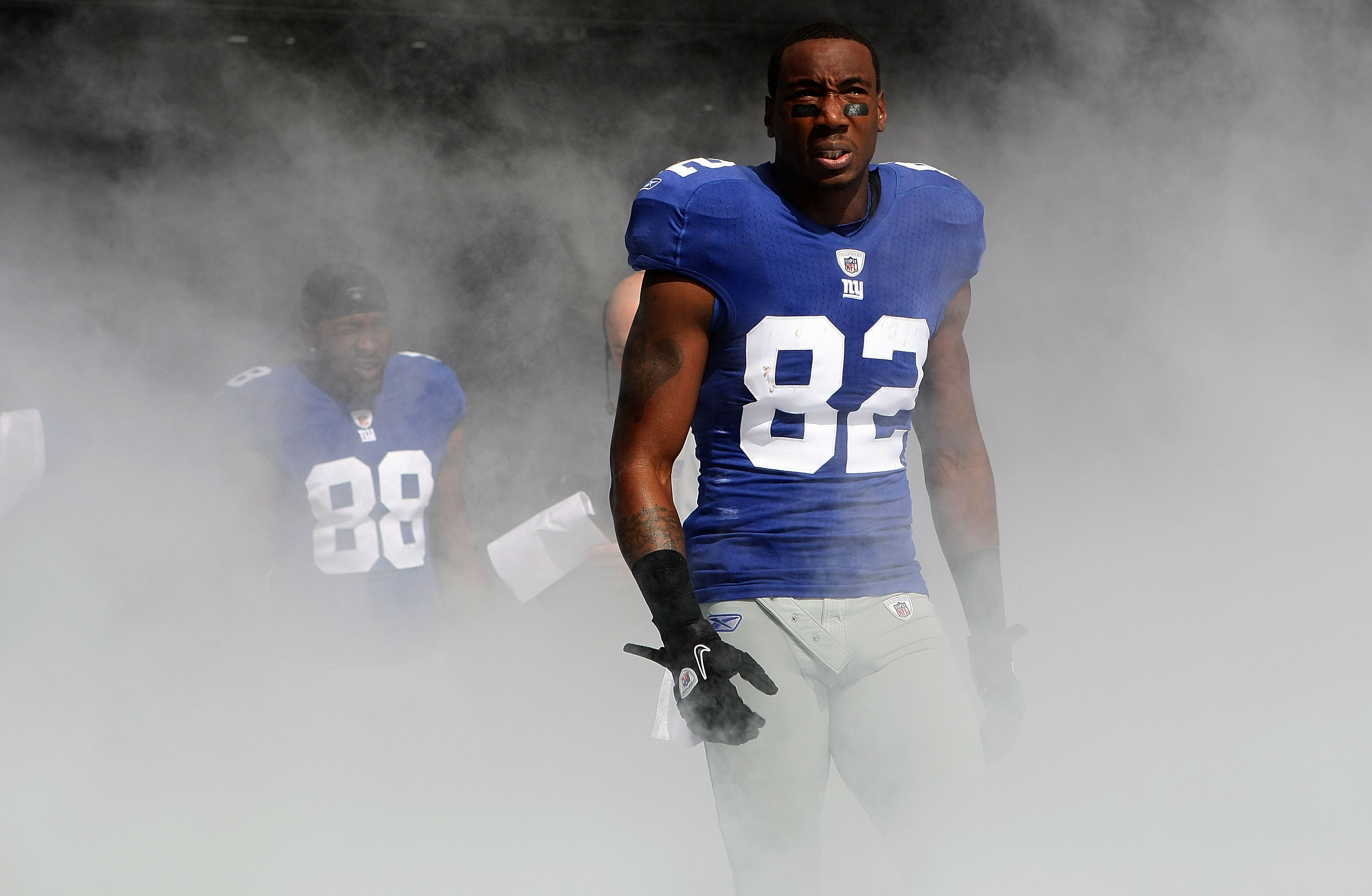 28 November 2010: New York Giants defensive end Justin Tuck (91) during the  game where the New York Giants hosted the Jacksonville Jaguars at the New  Meadowlands Stadium in East Rutherford, NJ.