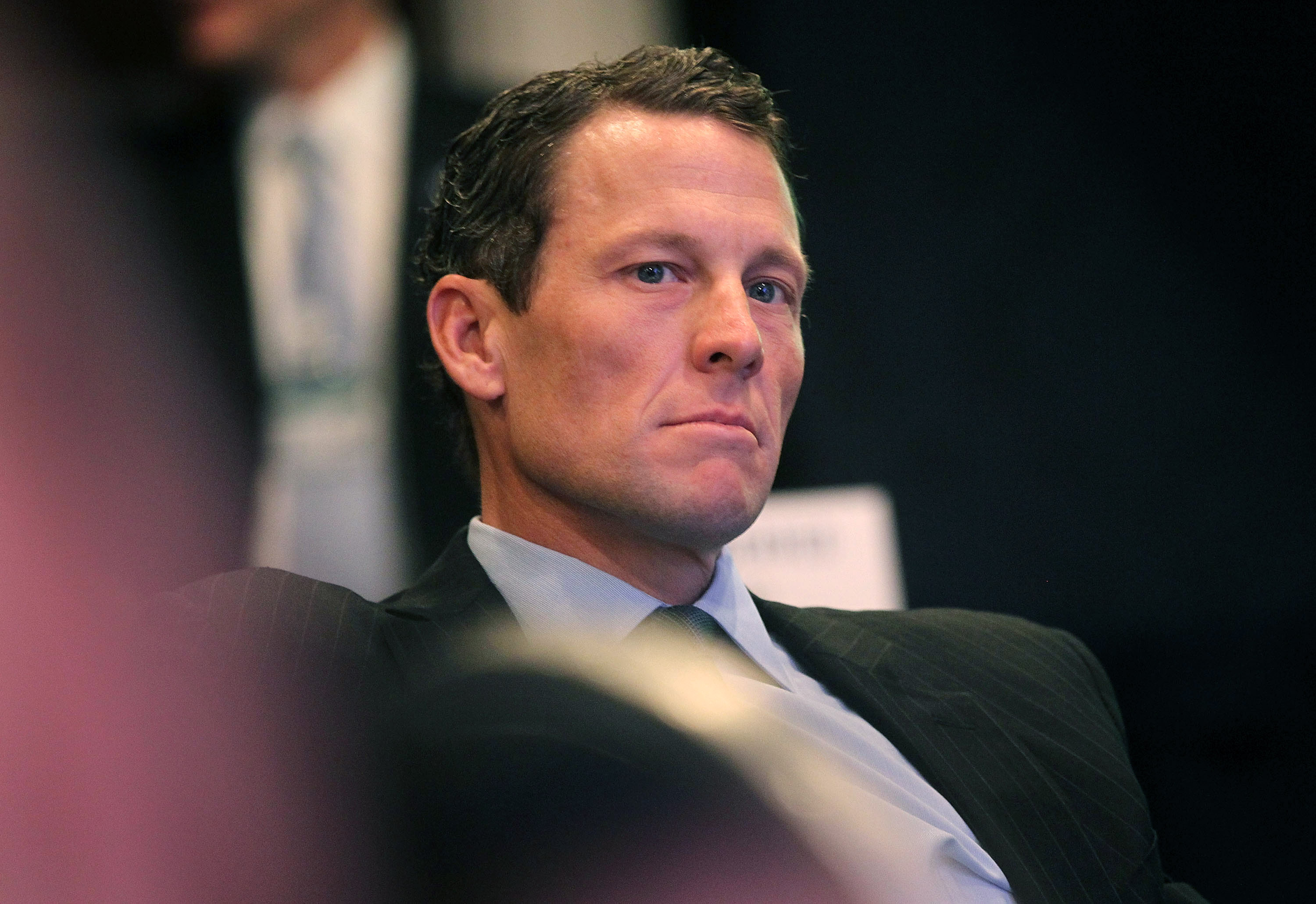 NEW YORK - SEPTEMBER 22:  Lance Armstrong, cyclist and founder and chairman of LIVESTRONG, looks on during the annual Clinton Global Initiative (CGI) September 22, 2010 in New York City. The sixth annual meeting of the CGI gathers prominent individuals in
