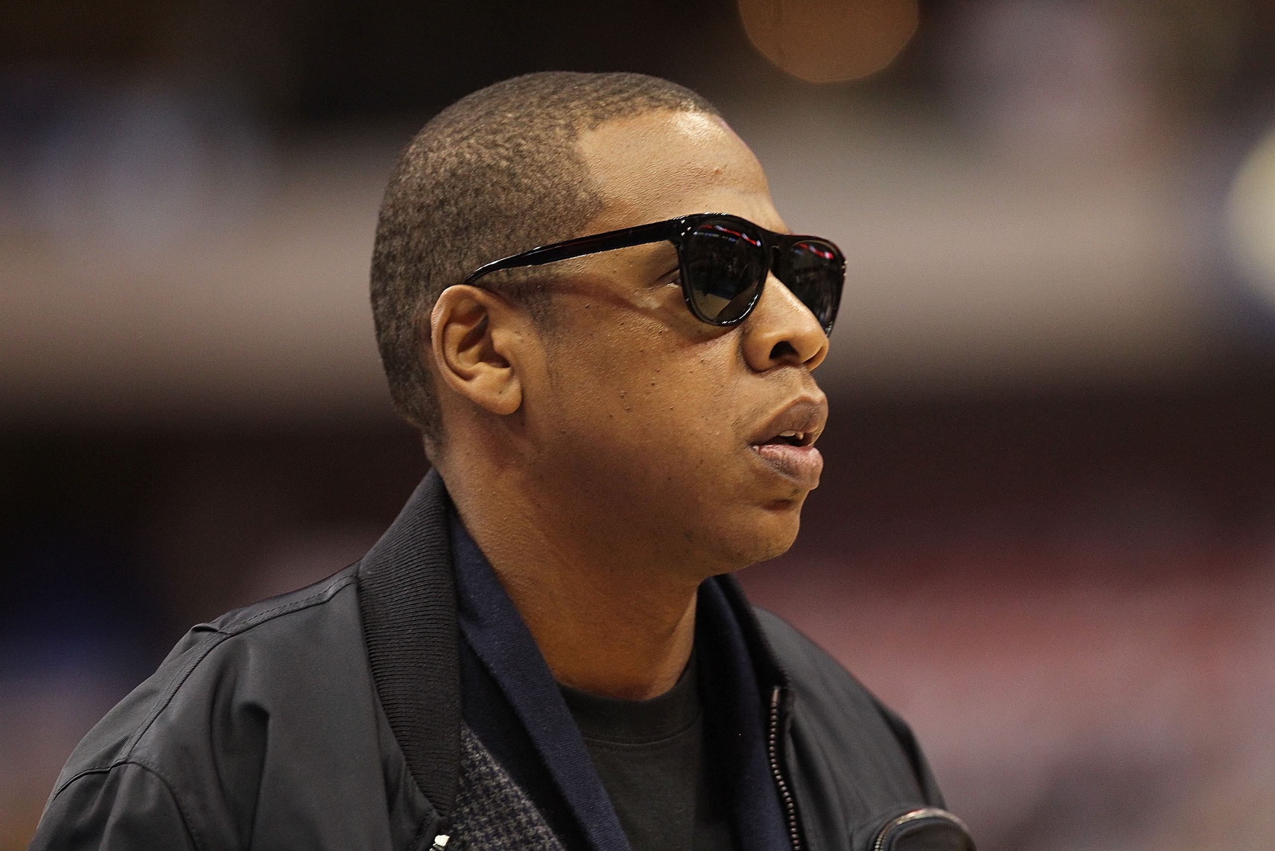 DALLAS - FEBRUARY 24:  Rapper Jay-Z watches a game between the Los Angeles Lakers and Dallas Mavericks on February 24, 2010 at American Airlines Center in Dallas, Texas.  NOTE TO USER: User expressly acknowledges and agrees that, by downloading and/or usi
