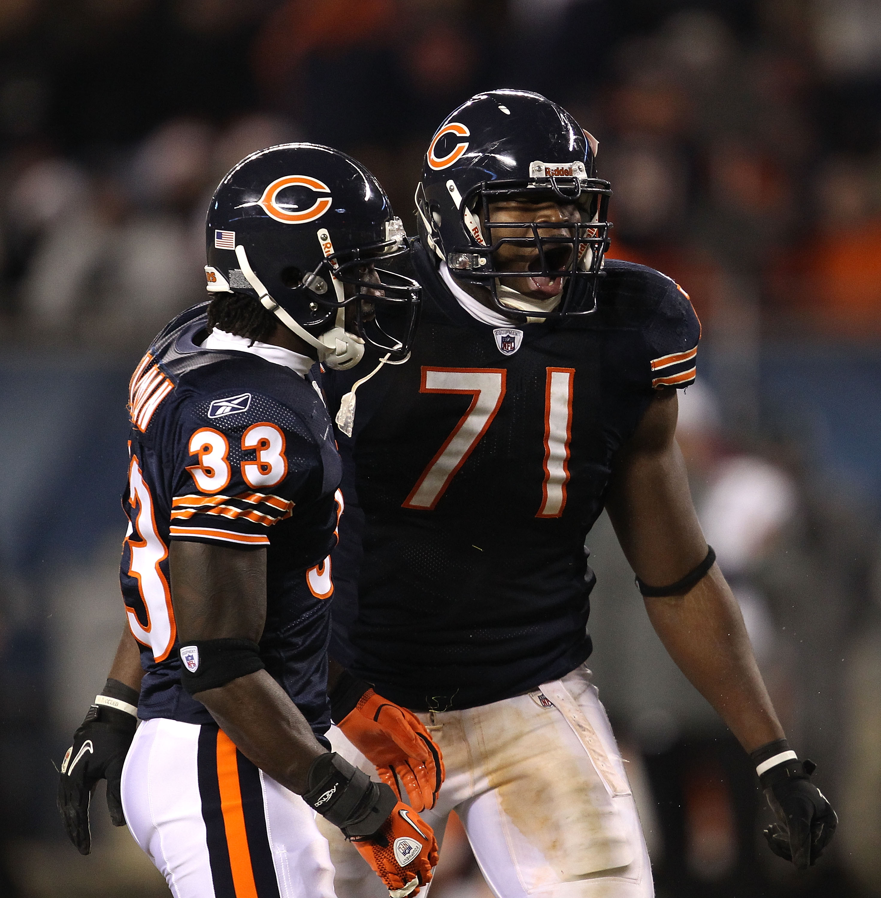 Different Team, Same #Friendship Chicago Bears #90, Julius Peppers and IIF  Founder, Detroit Lions #77 Israel Idonij…