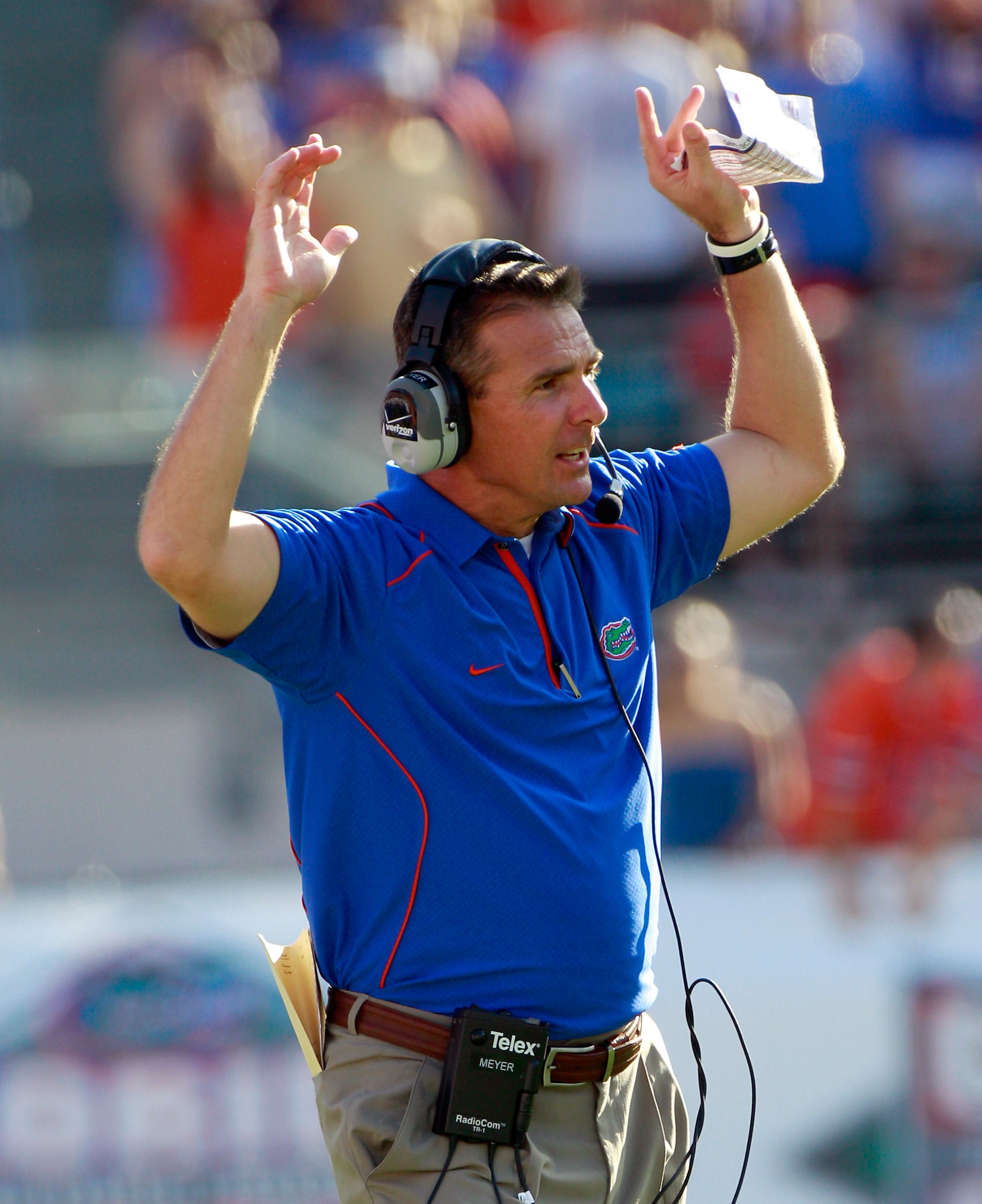 Tim Tebow and Florida Gators Head Coach Urban Meyer