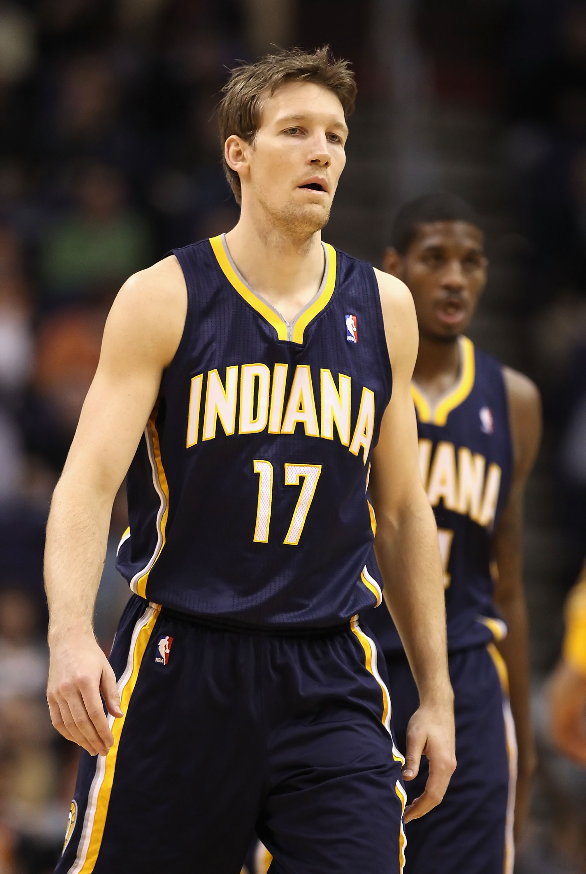 PHOENIX - DECEMBER 03:  Mike Dunleavy #17 of the Indiana Pacers during the NBA game against the Phoenix Suns at US Airways Center on December 3, 2010 in Phoenix, Arizona.  The Suns defeated the Pacers 105-97.  NOTE TO USER: User expressly acknowledges and