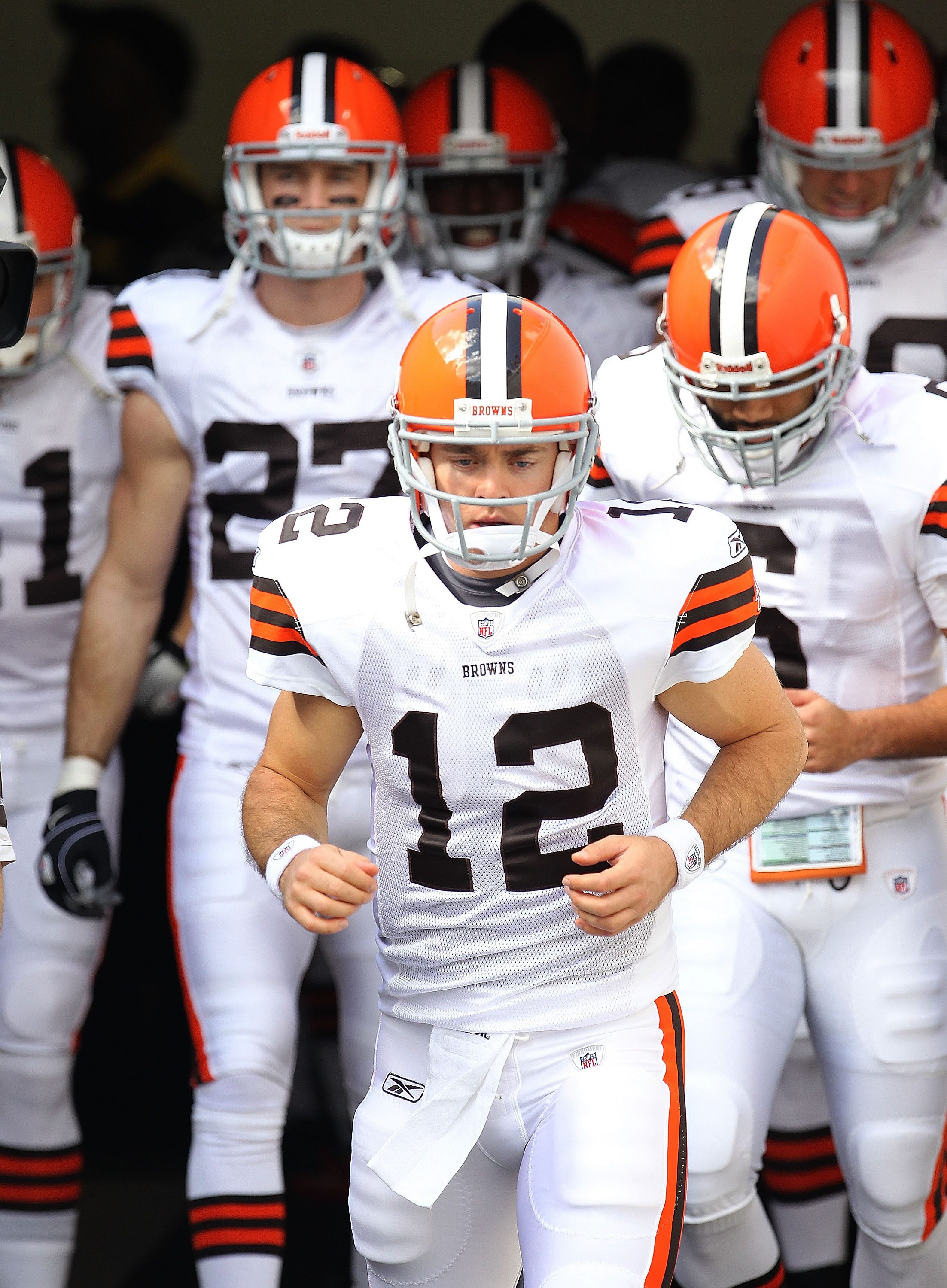 Wide receiver Joe Jurevicius of the Cleveland Browns runs after