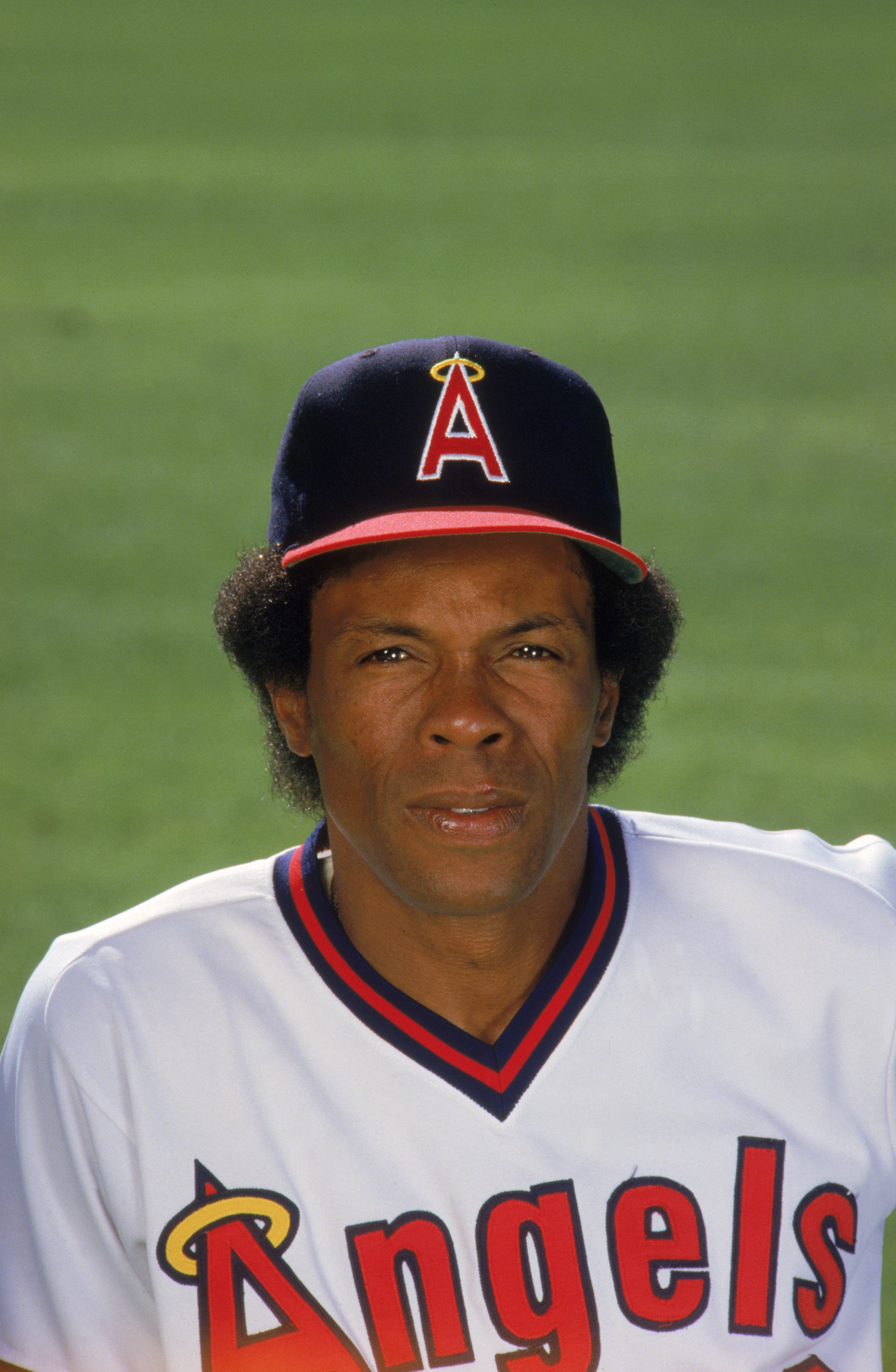 1985:  Infielder Rod Carew #29 of the California Angels poses for a 1985 season portrait. (Photo by Getty Images)