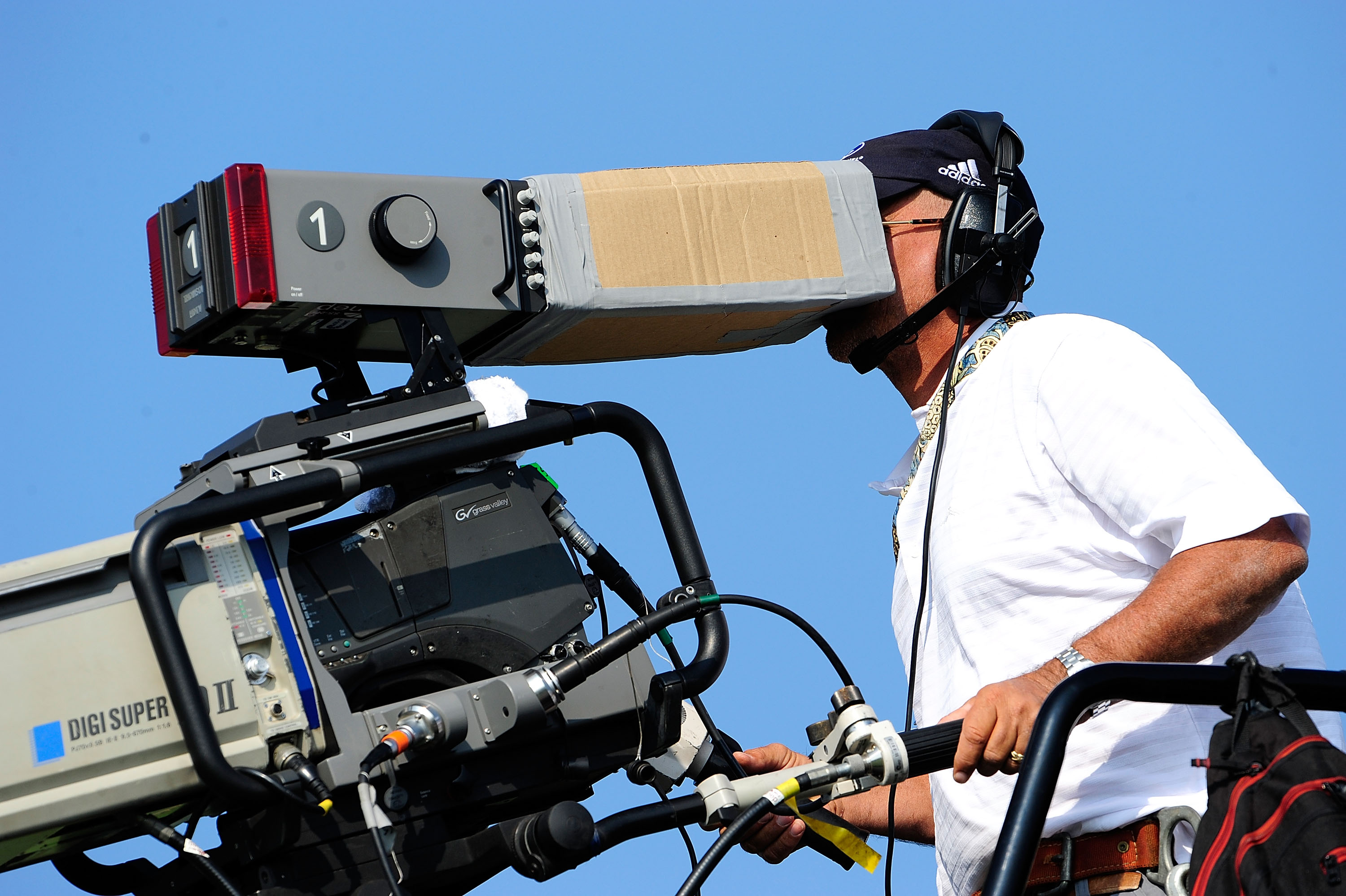 KAPALUA, HI - JANUARY 09:  A television camera records the action during the third round of the SBS Championship at the Plantation course on January 9, 2010 in Kapalua, Maui, Hawaii.  (Photo by Sam Greenwood/Getty Images)