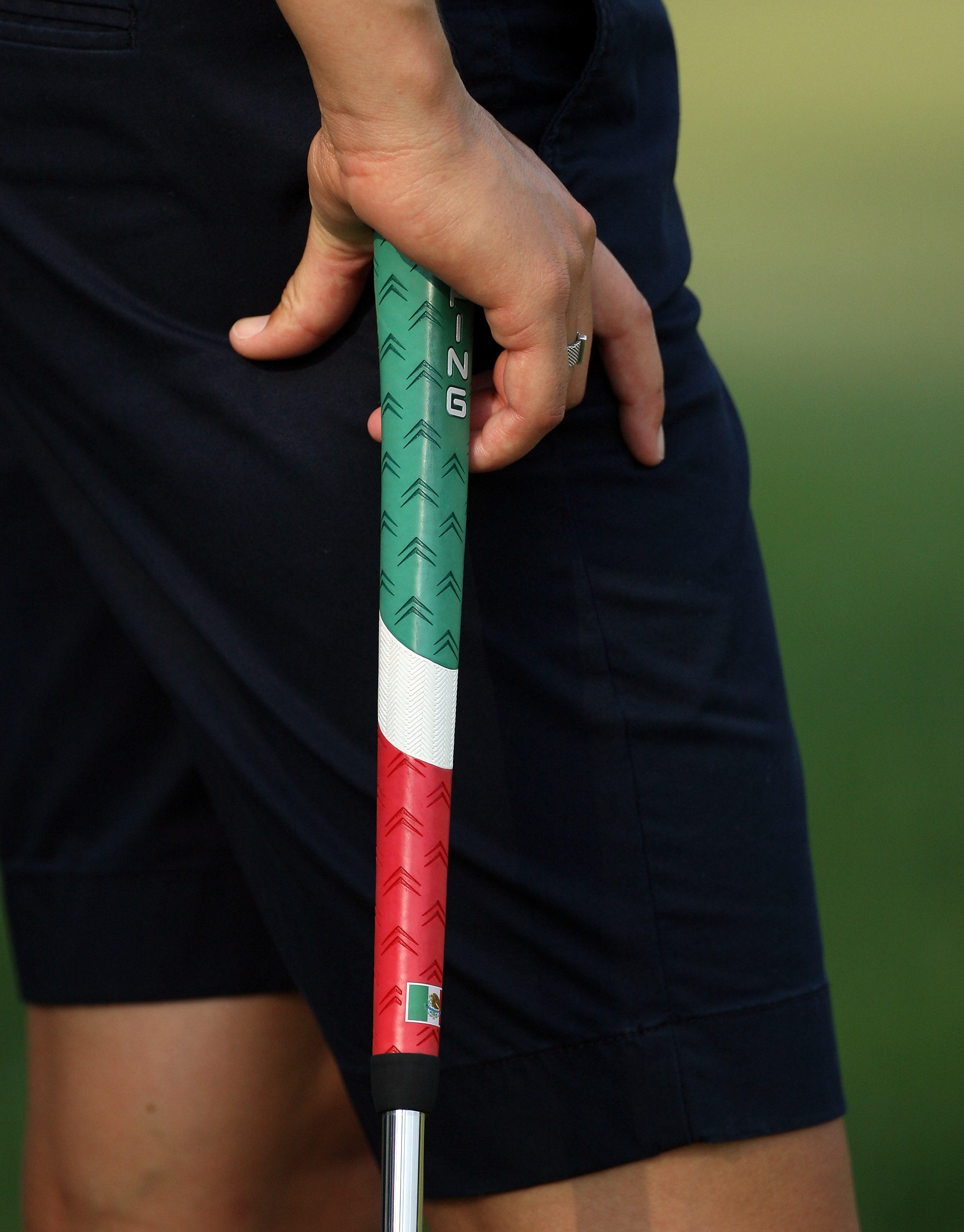 HAVRE DE GRACE, MD - JUNE 08: Lorena Ochoa of Mexico's putter grip at the 15th hole during the final round of the 2008 McDonald's LPGA Championship held at Bulle Rock Golf Course, on June 8, 2008 in Havre de Grace, Maryland. (Photo by David Cannon/Getty I