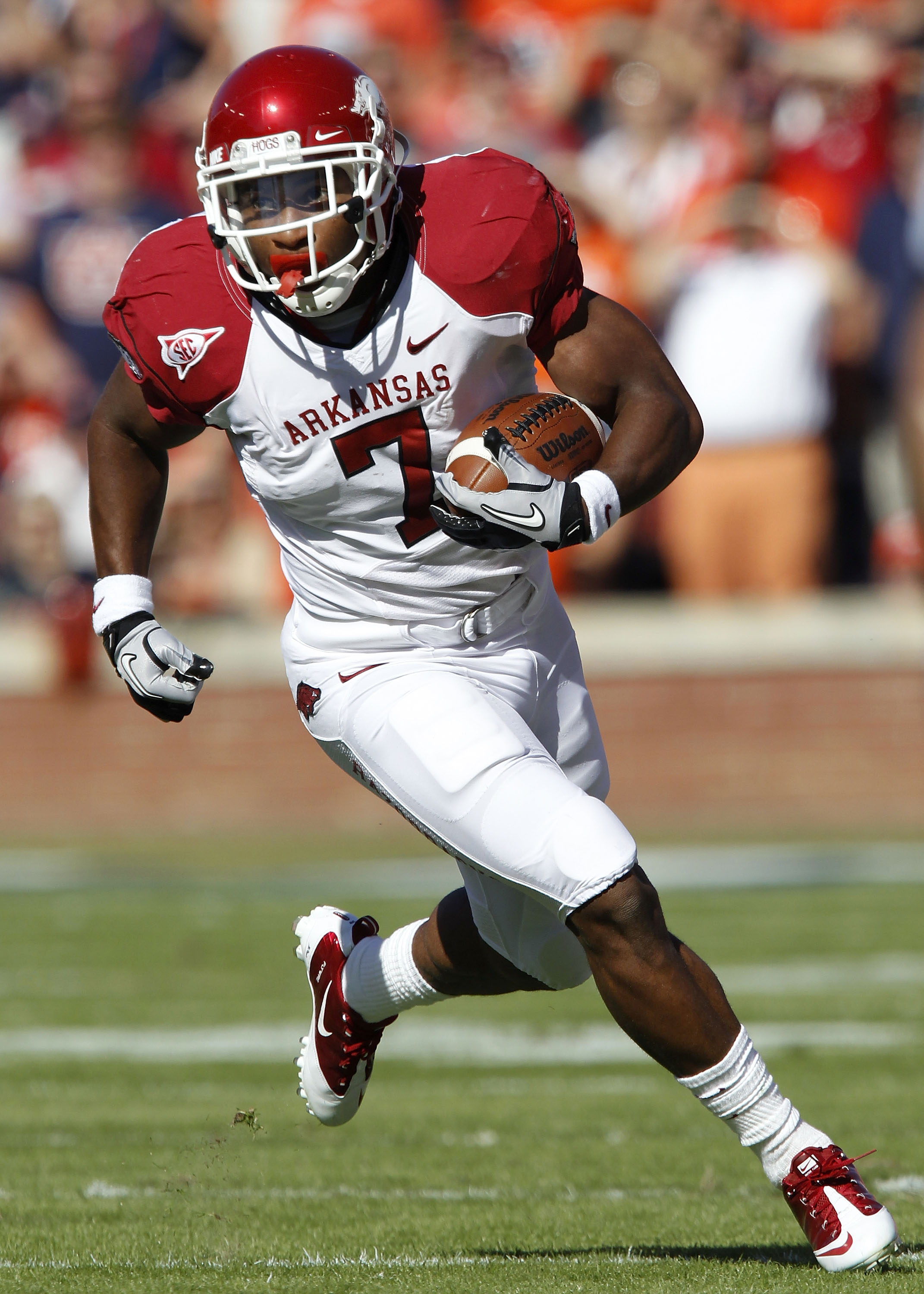 January 4, 2011: Terrelle Pryor (2) escapes pursuing defensivemen during  the NCAA Sugar Bowl game between the Arkansas Razorbacks and The Ohio State  Buckeyes. Ohio State won 31-26 at The Louisianna Superdome