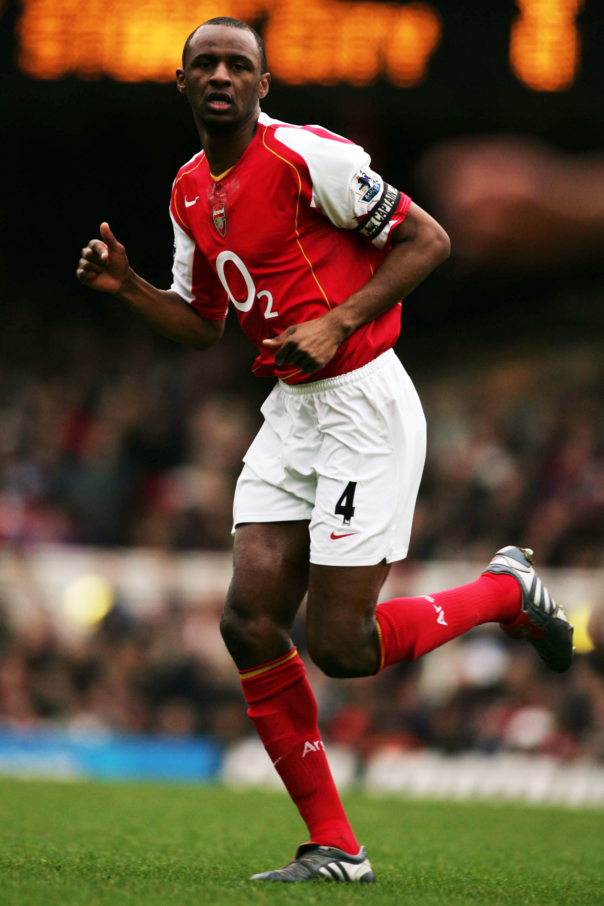 LONDON ENGLAND. JANUARY 9. Patrick Vieira of Arsenal during the FA Cup Third Round match between Arsenal and Stoke City at Highbury on January 9, 2005 in London, England. (Photo by Mark Thompson/Getty Images)