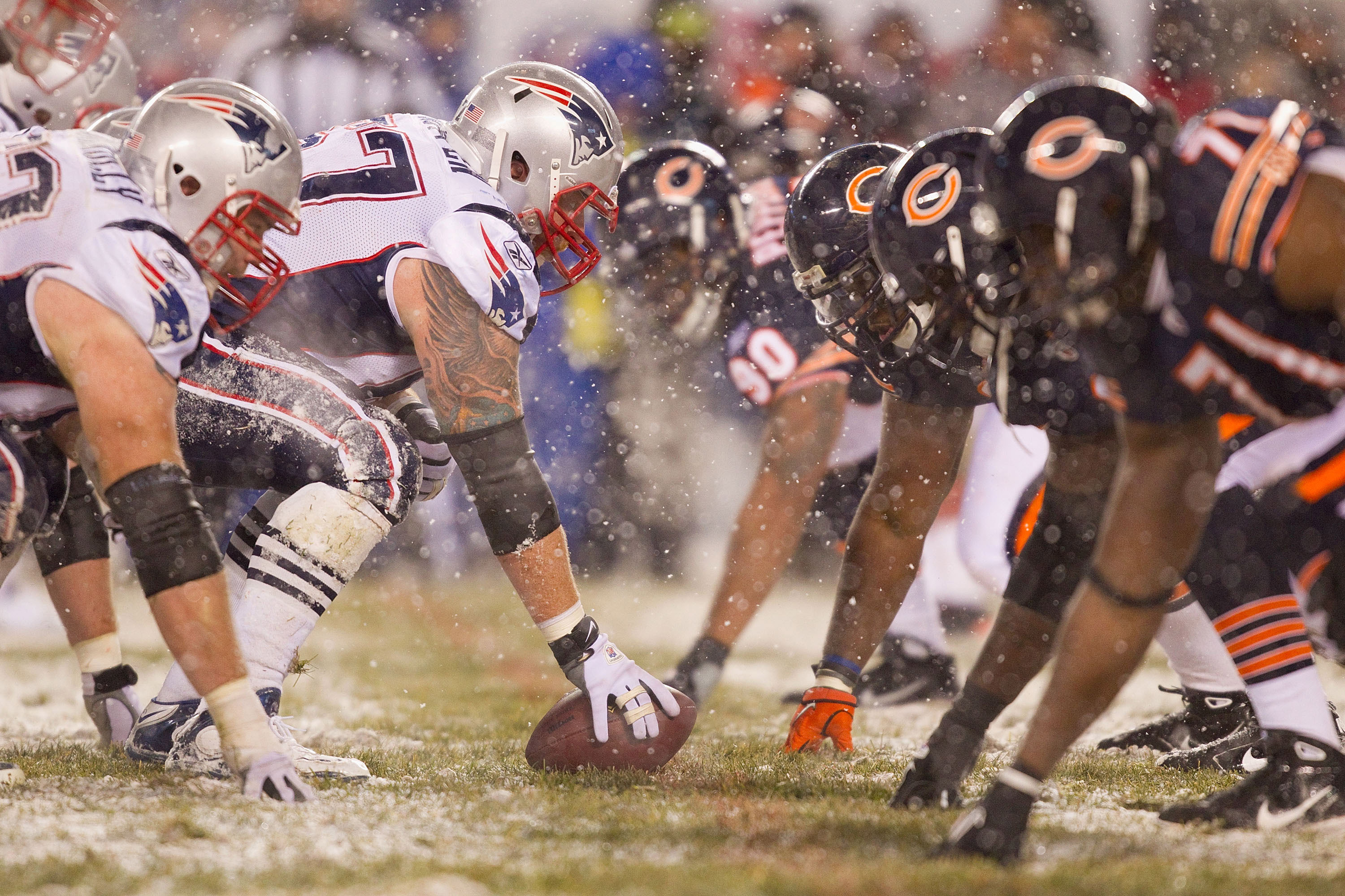 New England Patriots quarterback Tom Brady calls a play in the second  quarter against the Chicago Bears Sunday, Nov. 10, 2002 at Memorial Stadium  in Champaign, Ill. The Patriots beat the Bears