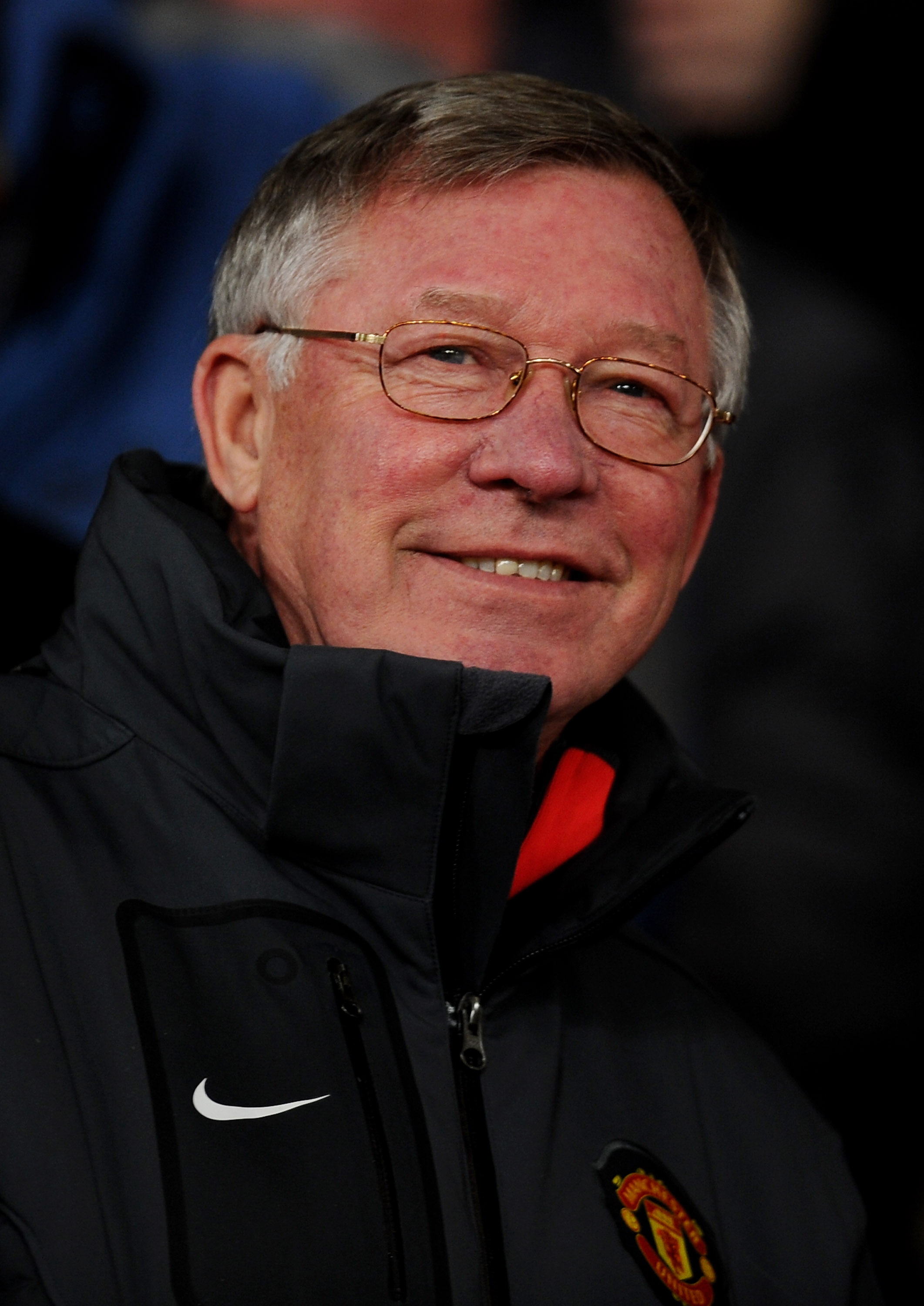 MANCHESTER, ENGLAND - DECEMBER 07:  Manchester United Manager Sir Alex Ferguson looks on prior to the UEFA Champions League Group C match between Manchester United and Valencia at Old Trafford on December 7, 2010 in Manchester, England.  (Photo by Clive M