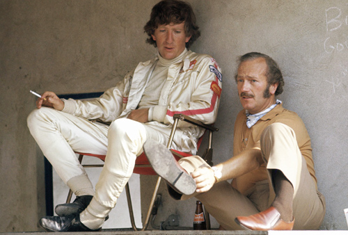Jochen Rindt with the great F1 genius Colin Chapman