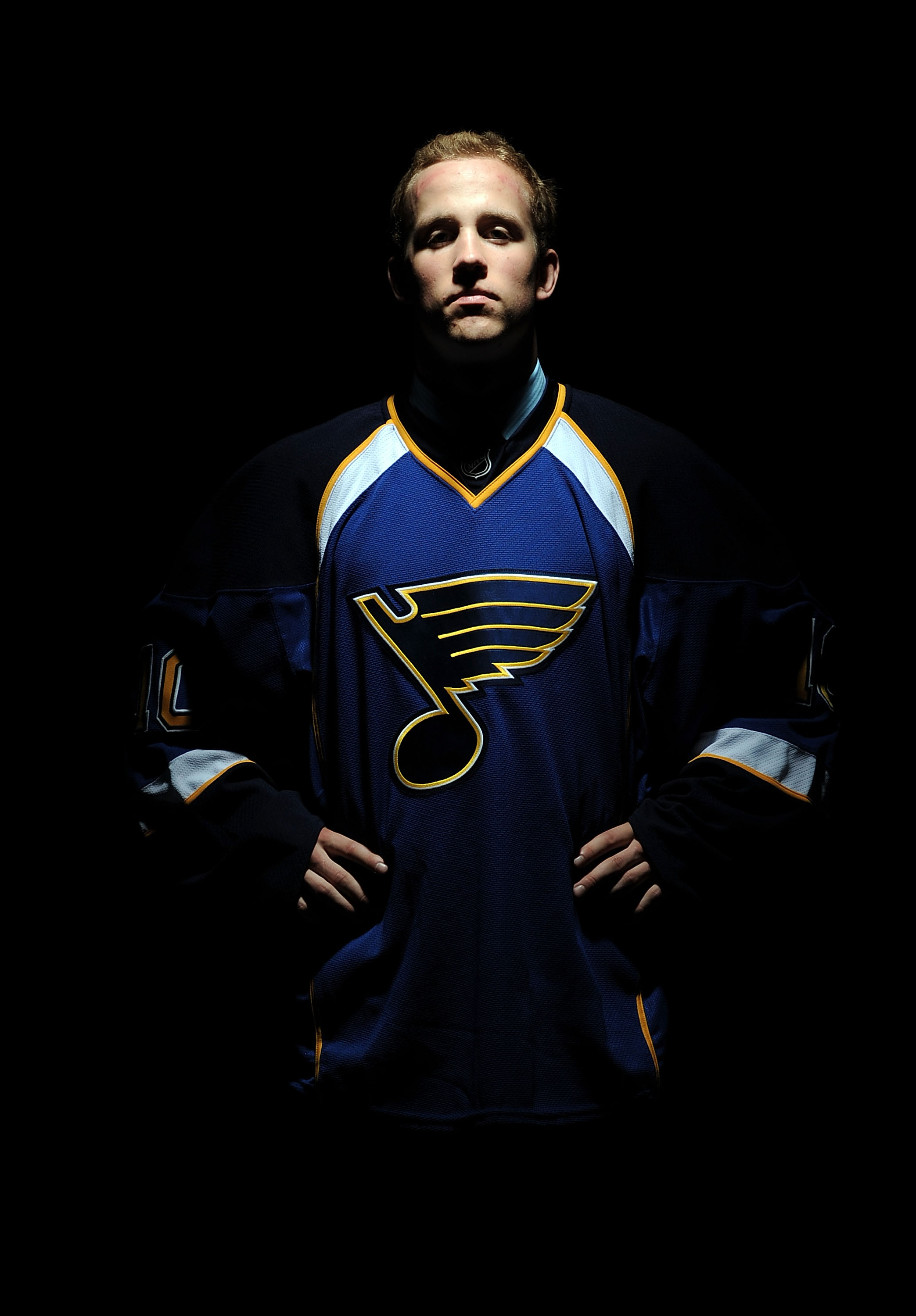LOS ANGELES, CA - JUNE 25: Jaden Schwartz, drafted 14th overall by the St. Louis Blues, poses for a portrait during the 2010 NHL Entry Draft at Staples Center on June 25, 2010 in Los Angeles, California. (Photo by Harry How/Getty Images)